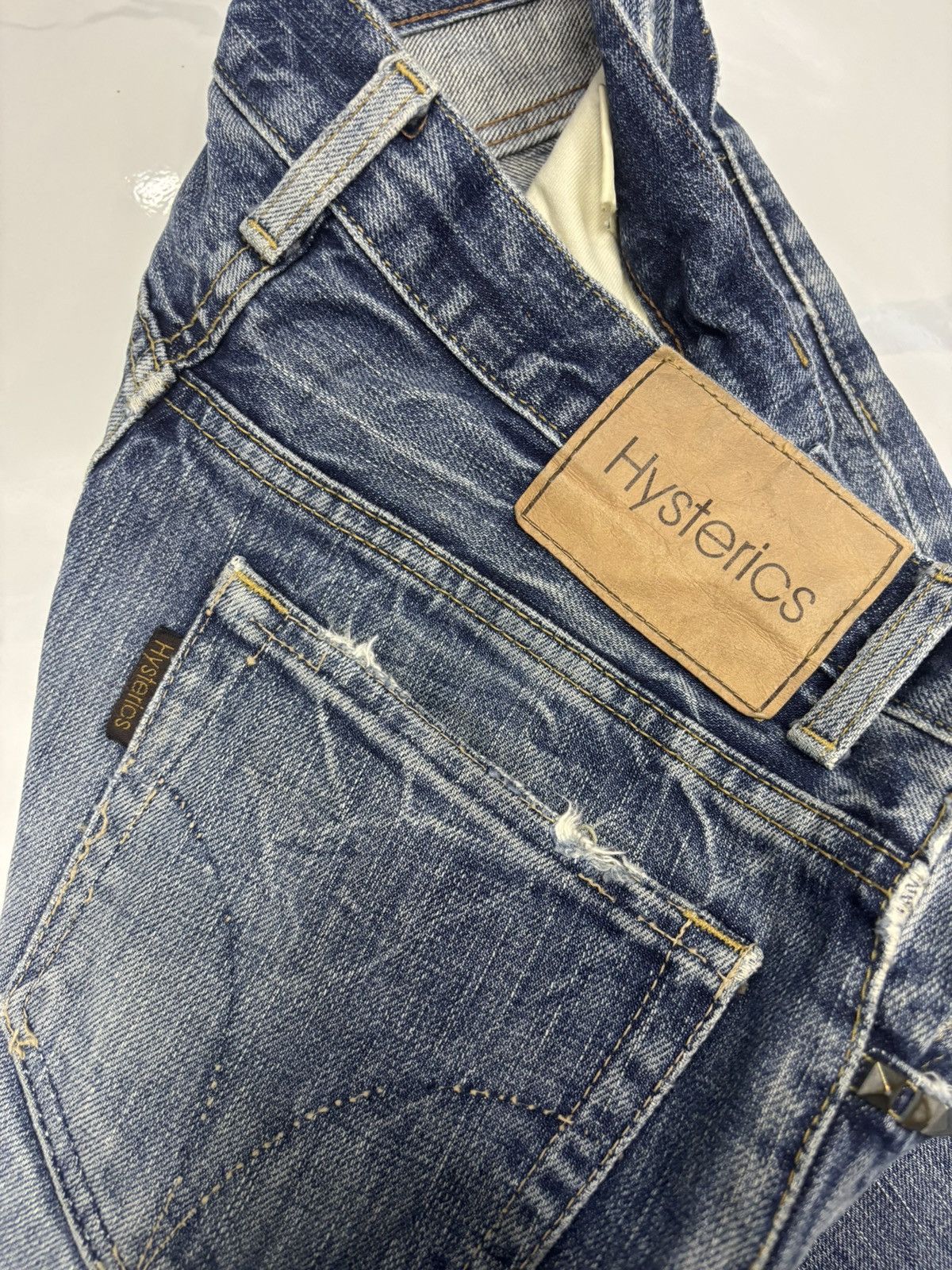 Hysteric Glamour × Undercover 💥HYSTERIC GLAMOUR GRAIL ARCHIVE PUNK STUDDED JEANS Size 31" - 11 Thumbnail