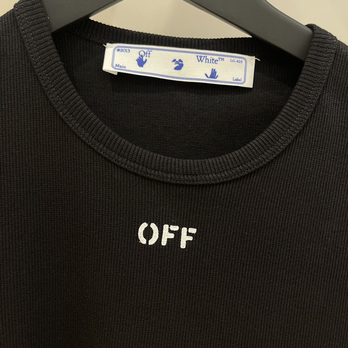 Off-White Off-White Stamp Rib Cropped Tee Size US XS / EU 42 / 0 - 2 Thumbnail