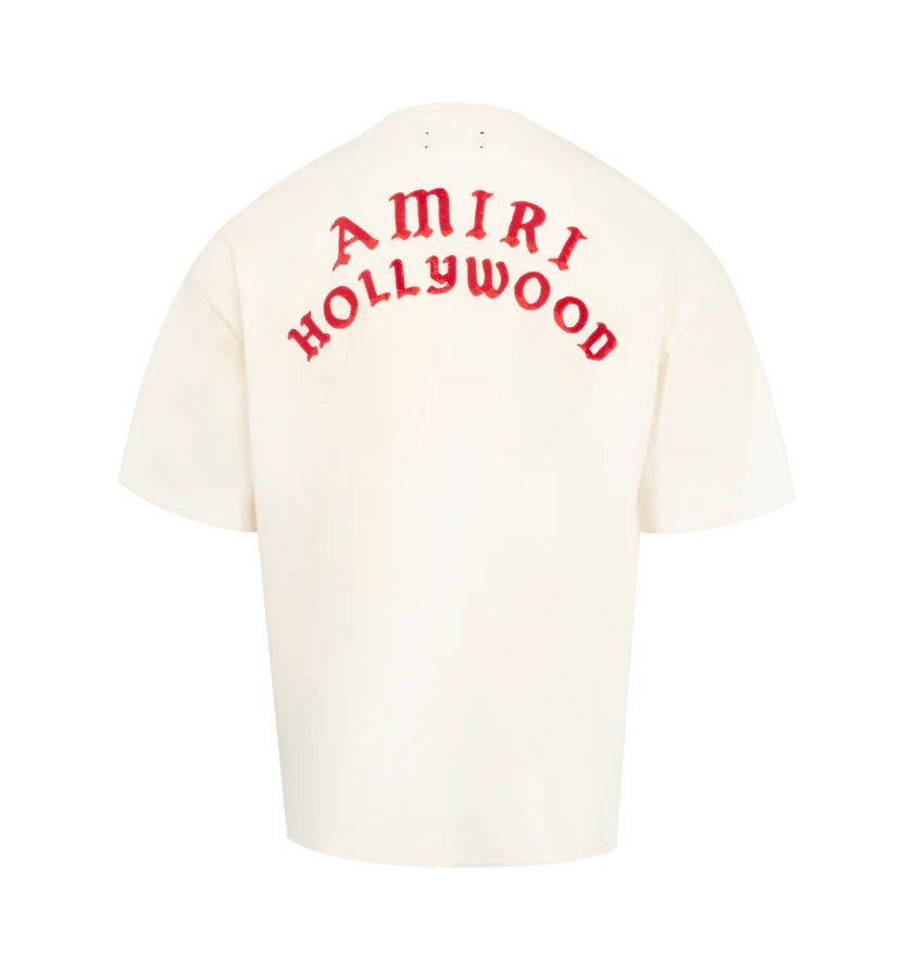 Amiri o1h1sh11225 Hollywood Oversized Tee in White Size US XXL / EU 58 / 5 - 2 Thumbnail