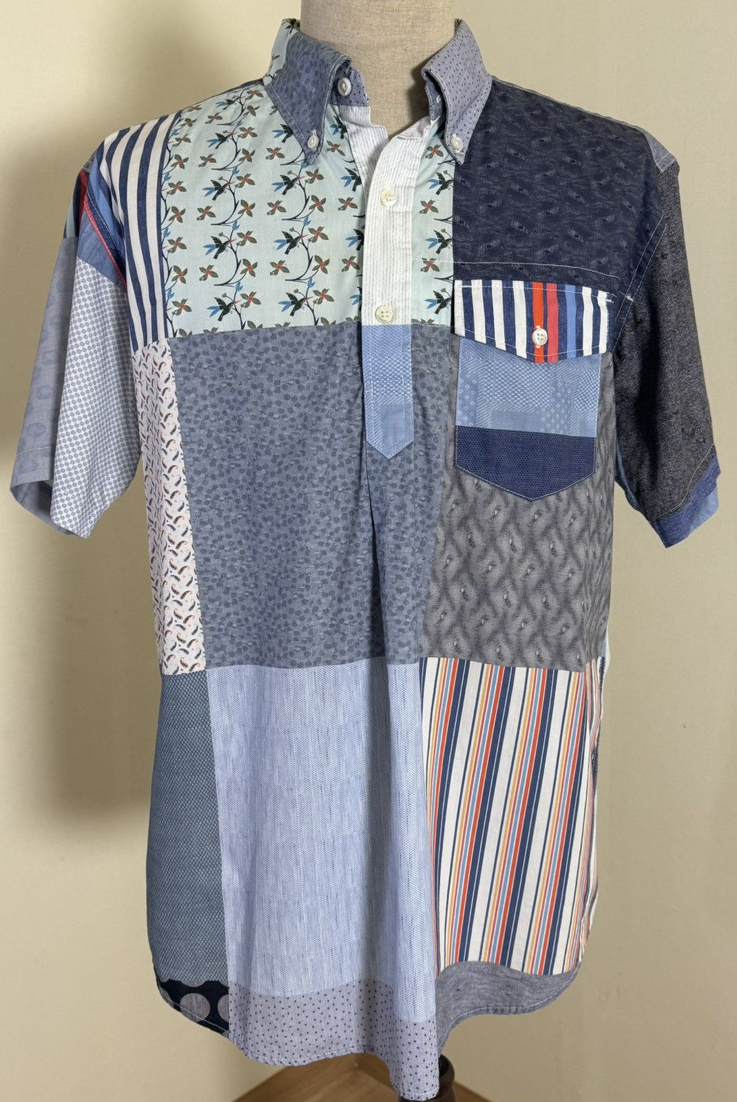 Engineered Garments Engineered Garments Patchwork Short Sleeve Shirt (USA) – M Size US M / EU 48-50 / 2 - 1 Thumbnail