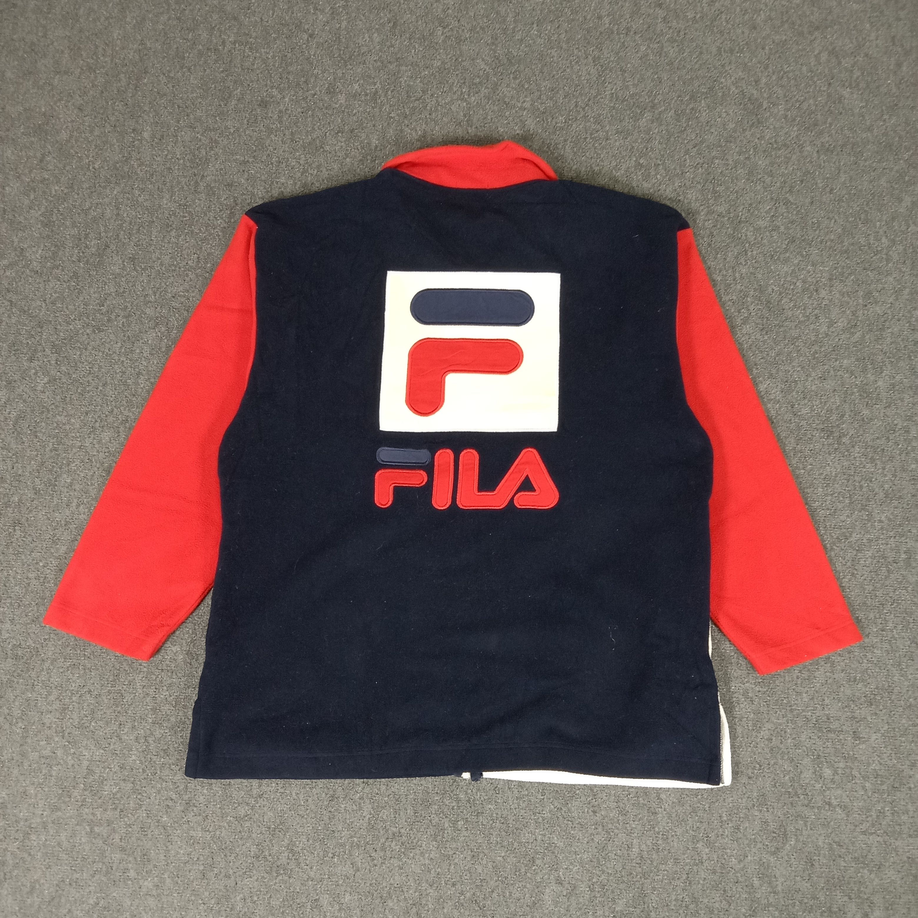 Fila × Vintage Fila Italian Sport Style Big Logo Polar Fleece Sweatshirt Size US XL / EU 56 / 4 - 1 Thumbnail