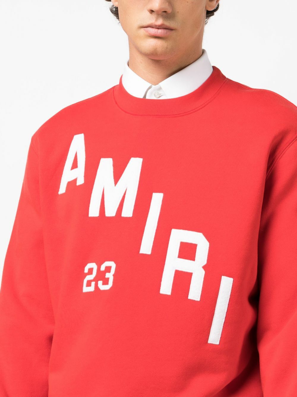 Amiri o1w1db10125 Logo Print Sweatshirt in Red & White Size US L / EU 52-54 / 3 - 2 Thumbnail