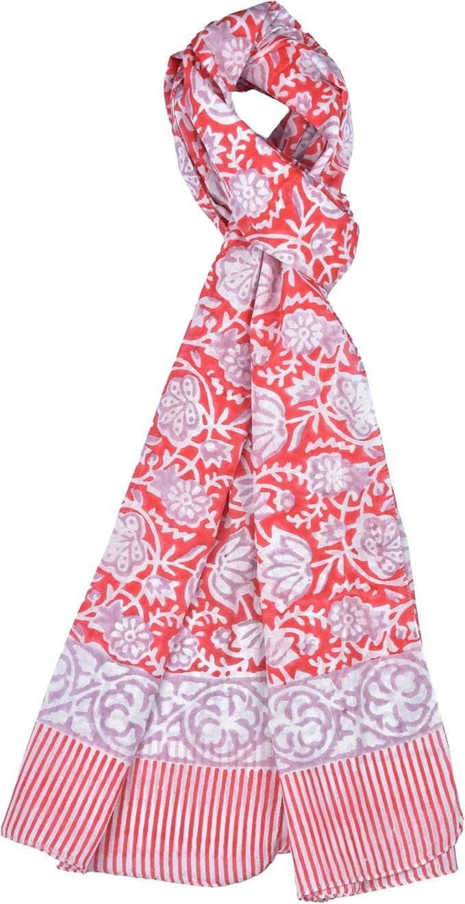 Handmade Cotton Scarf for Women Long Lightweight Shawl Wrap Size ONE SIZE - 4 Thumbnail