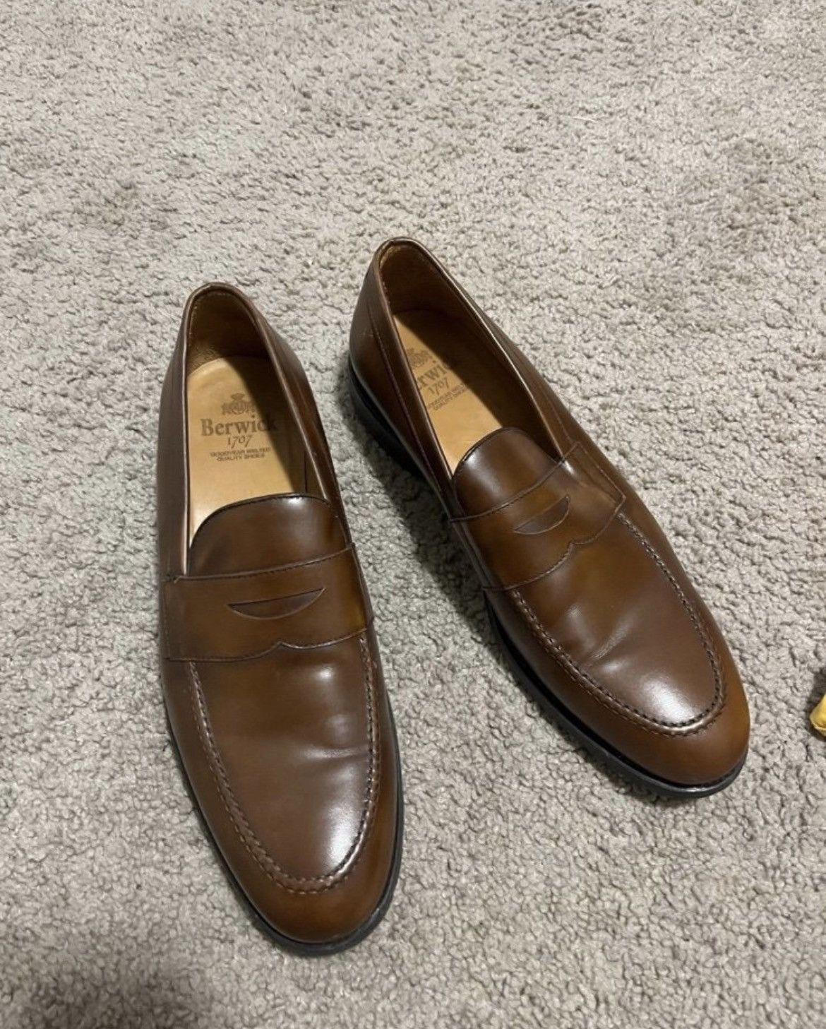 Berwick 1707 Berwick Penny loafers Brown Boxcalf Size US 12 / EU 45 - 1 Thumbnail