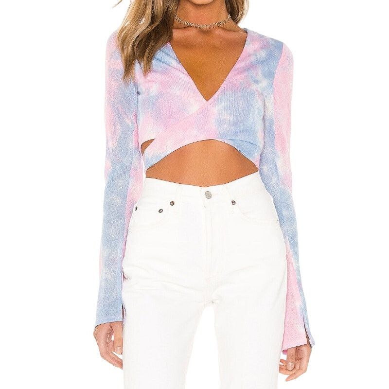 Other Lovers + Friends Mclaughlin Pastel Tie Dye Top XS NWT Size XS / US 0-2 / IT 36-38 - 1 Thumbnail