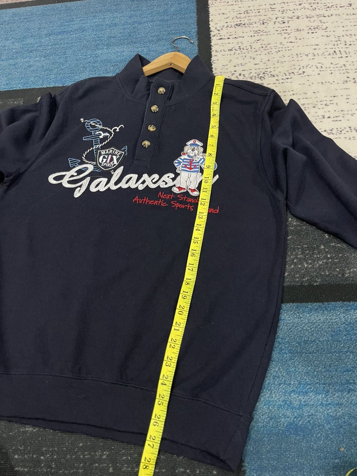 Japanese Brand Galaxson Marine Spirit Half Button Sweatshirt Size US XL / EU 56 / 4 - 11 Thumbnail