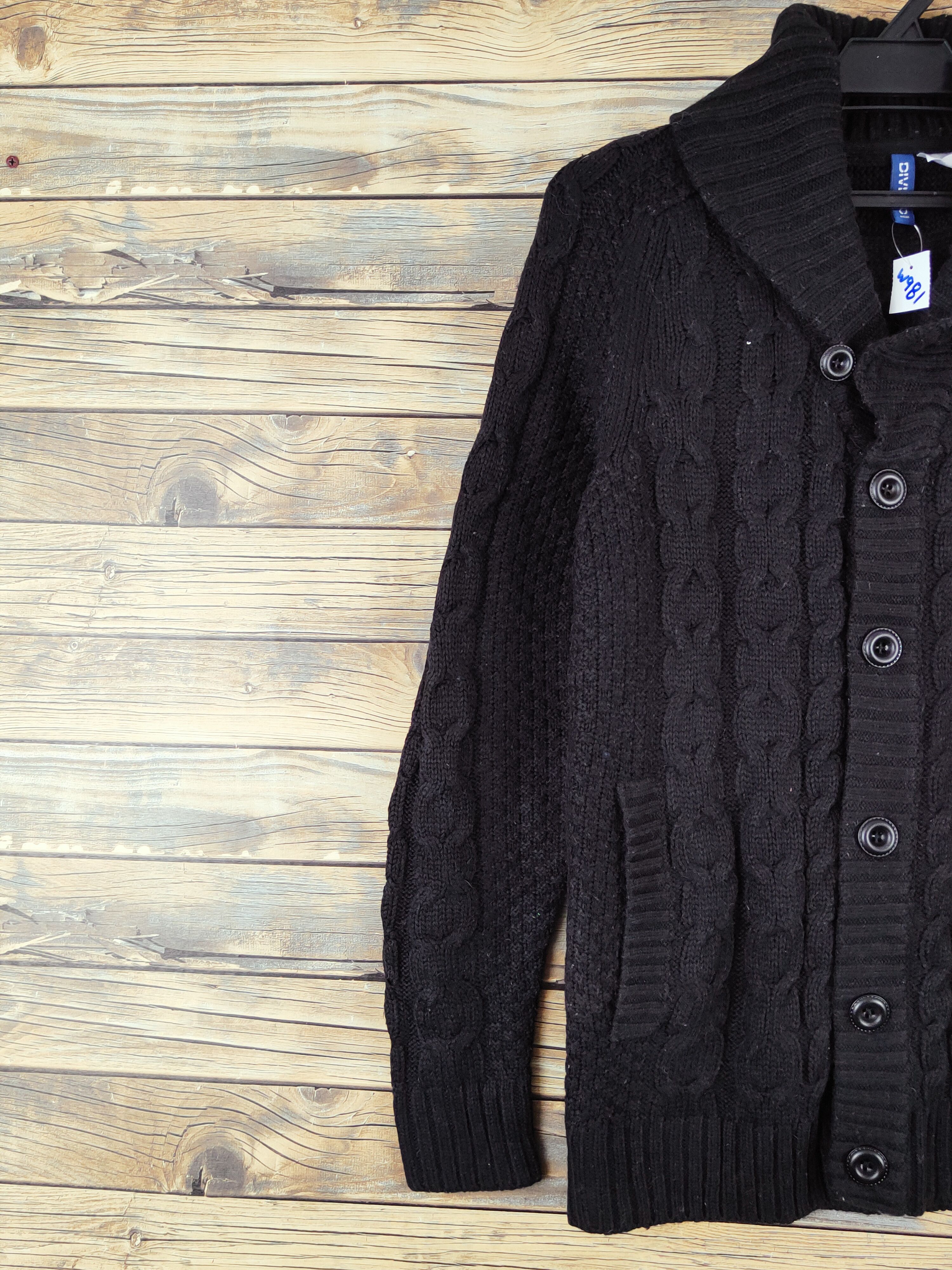 Homespun Knitwear × Vintage Divided H&M Black Knitwear Cardigan #W981 Size XS / US 0-2 / IT 36-38 - 3 Thumbnail