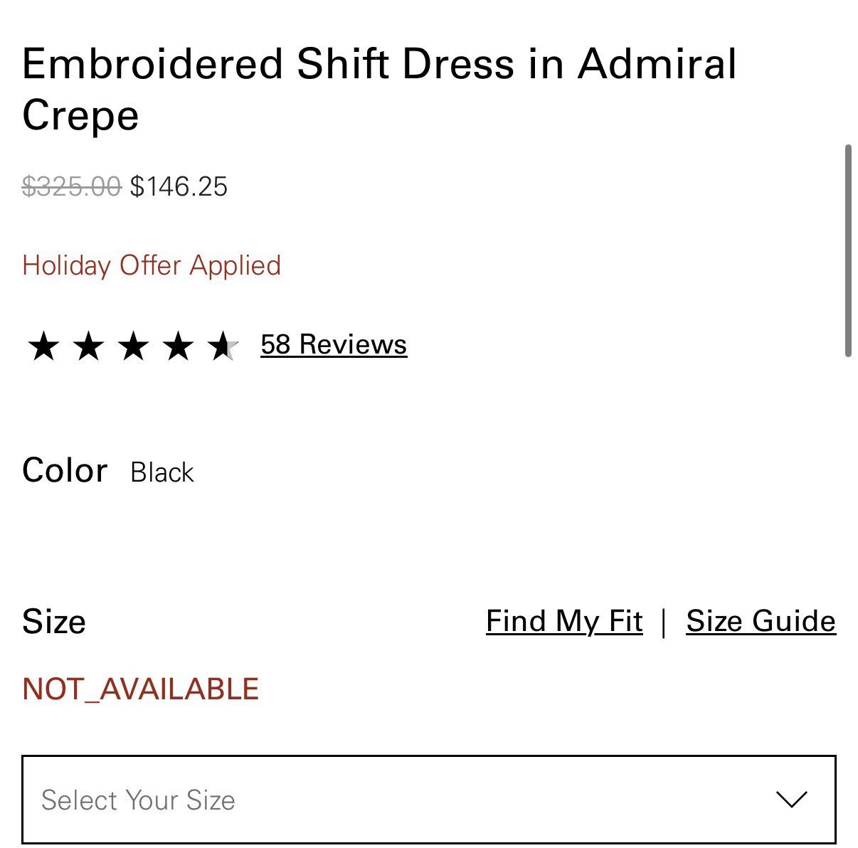 Theory Theory Embroidered Shift Dress in Admiral Crepe Size 0 Size XS / US 0-2 / IT 36-38 - 3 Thumbnail