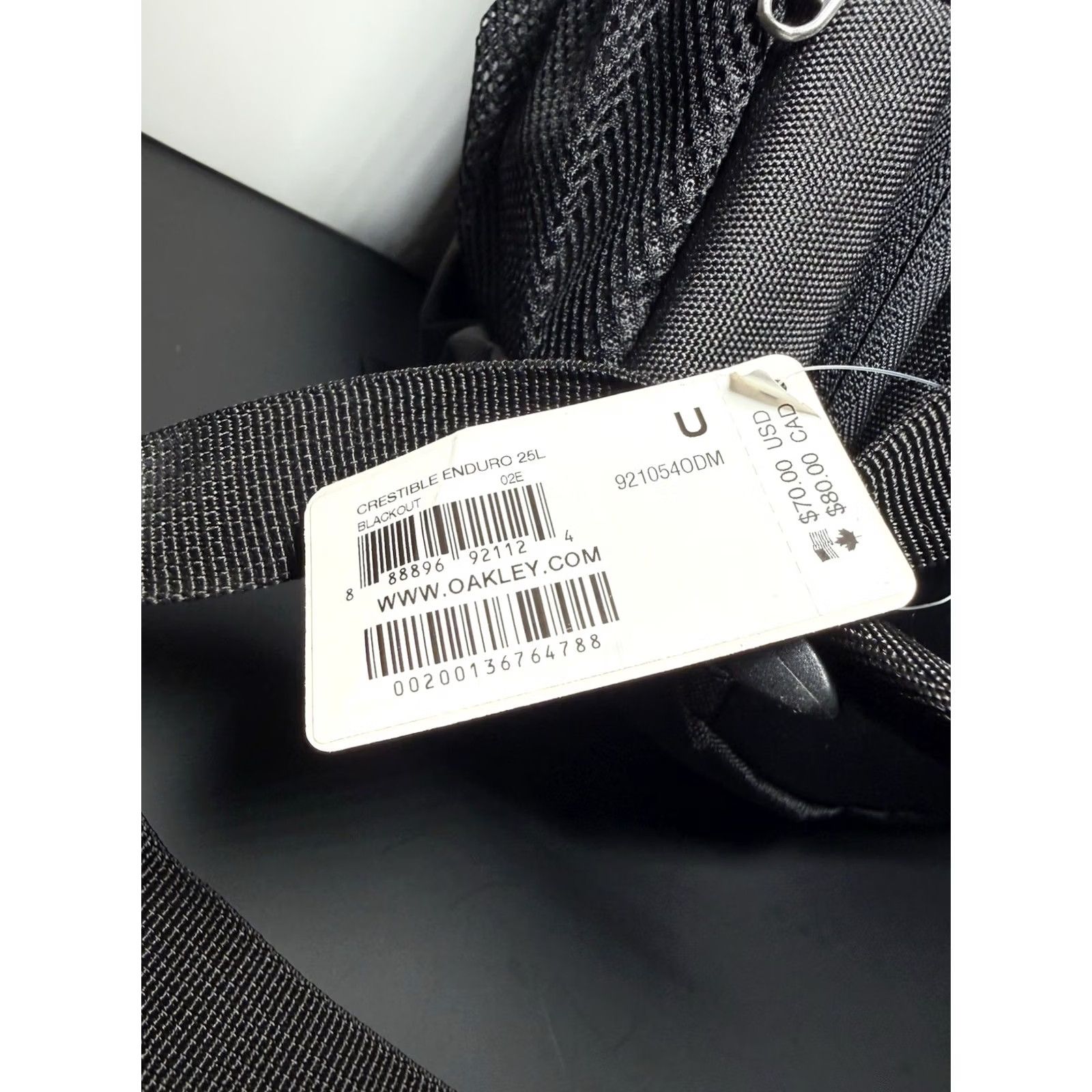 Oakley OAKLEY Crestible Enduro 25L Backpack Laptop Pocket black NEW With Tags Bag Unisex Large Polyester 12" x 18.5" x 6.5" Enduro 193517094713 Size ONE SIZE - 7 Thumbnail