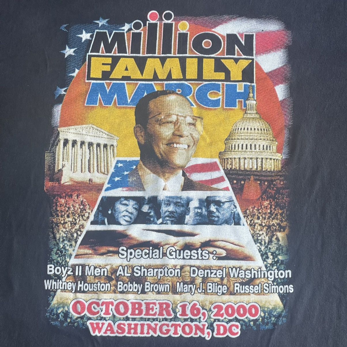 Rap Tees × Vintage VTG Million Family March Washington, DC Graphic T-Shirt XL Size US XL / EU 56 / 4 - 4 Thumbnail