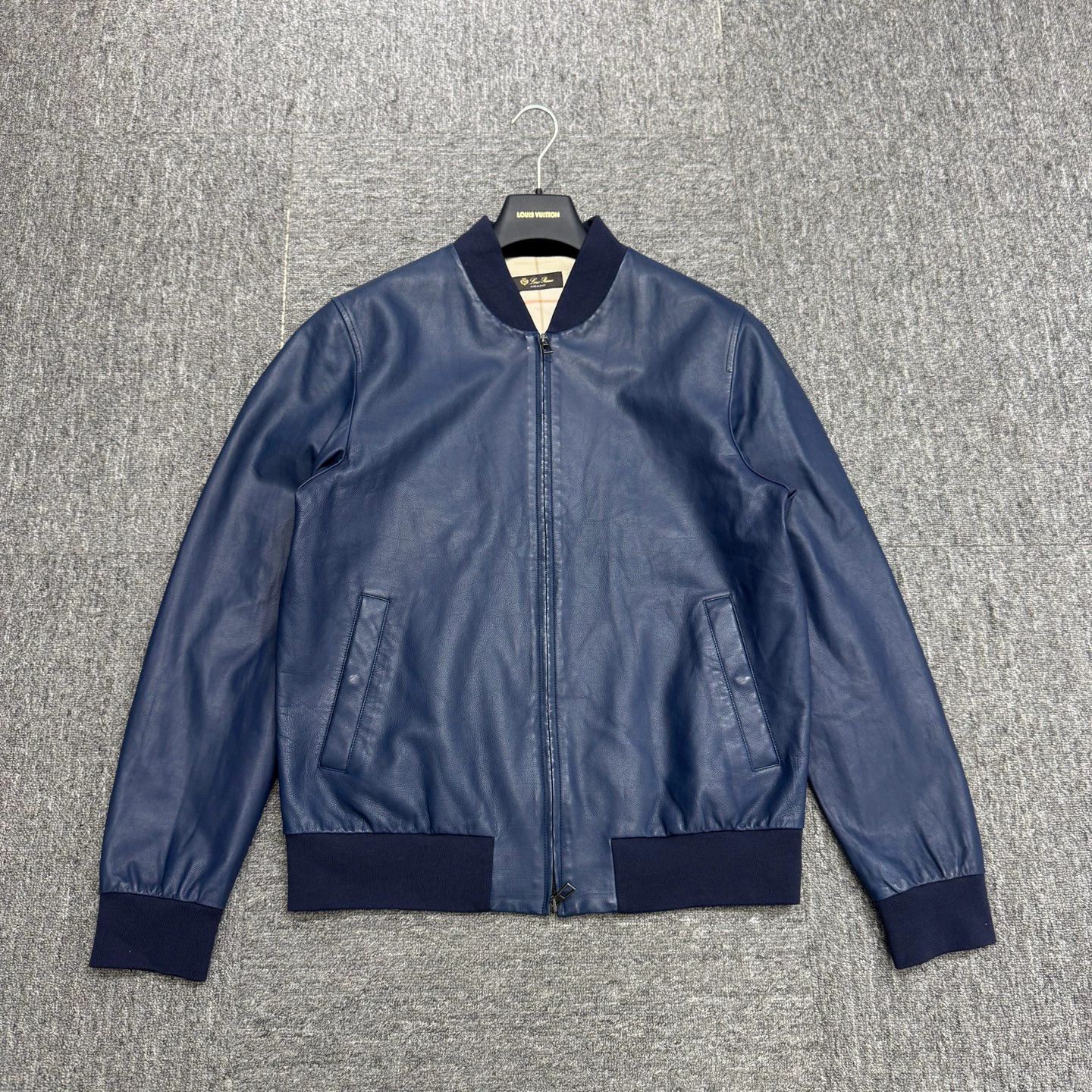 Loro Piana Blue Leather Bomber Jacket Size M Size US M / EU 48-50 / 2 - 1 Thumbnail
