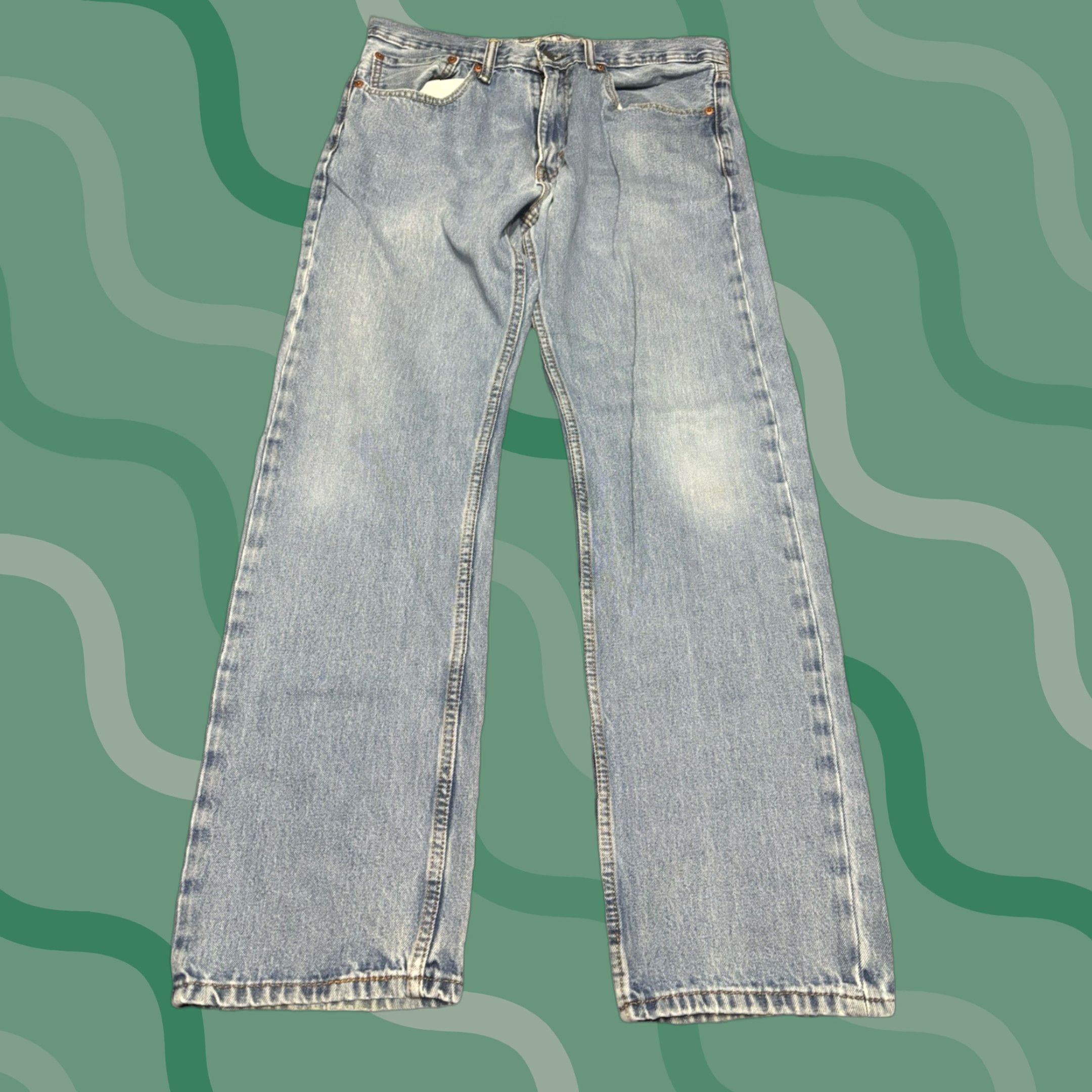 Levi's Levi's 505 Jeans Men's 34 x 32 Regular Straight Denim Blue Size US 34 / EU 50 - 1 Thumbnail