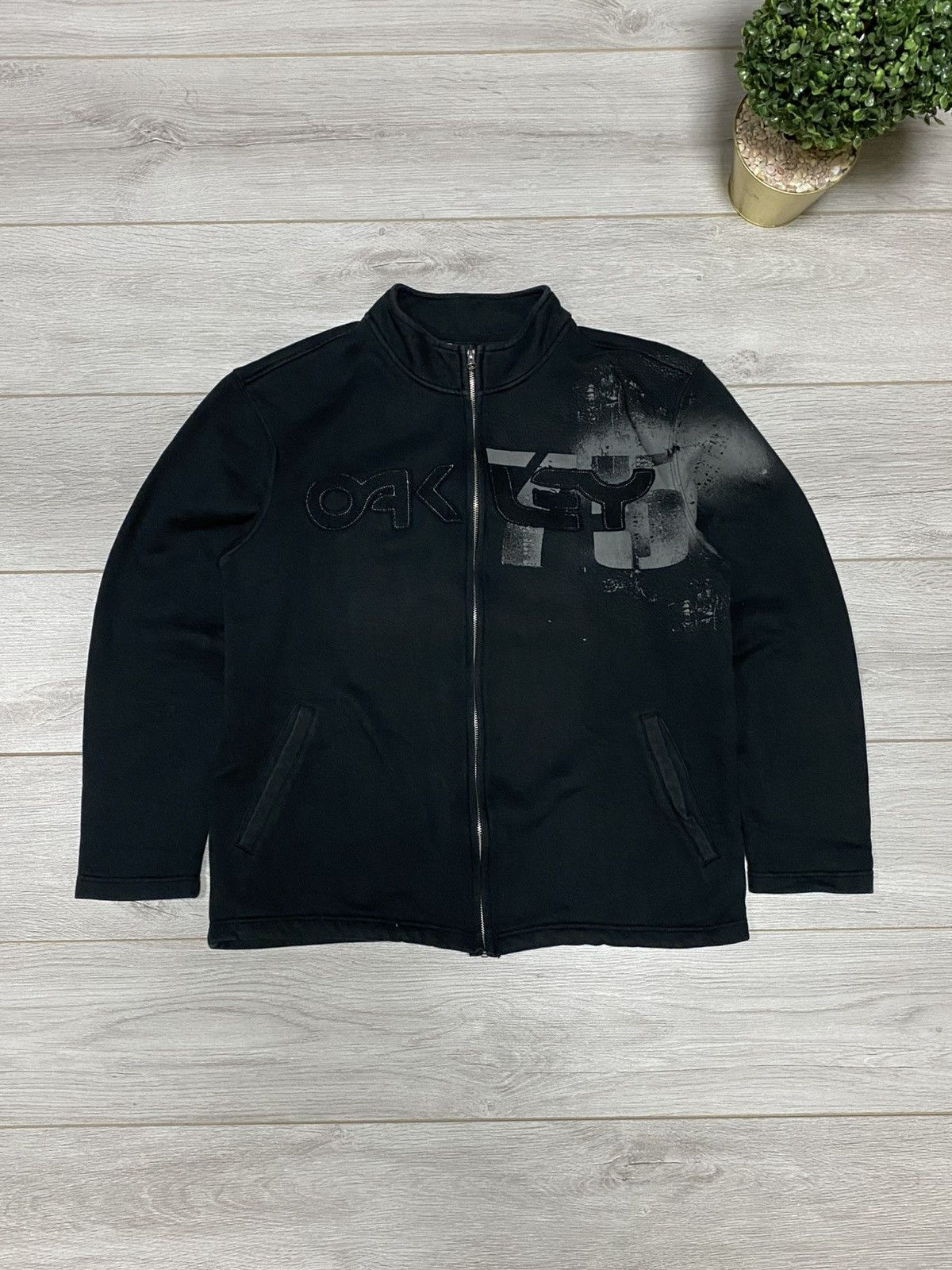 Oakley Oakley big logo spell out 75 vintage zip sweatshirt Size US XL / EU 56 / 4 - 1 Thumbnail