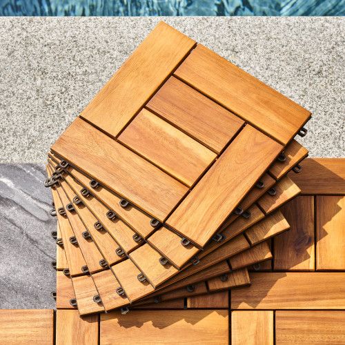Designer × Homemade (Set of 10) Hanalei Eucalyptus Interlocking Wooden Decktile Size US L / EU 52-54 / 3 - 2 Thumbnail