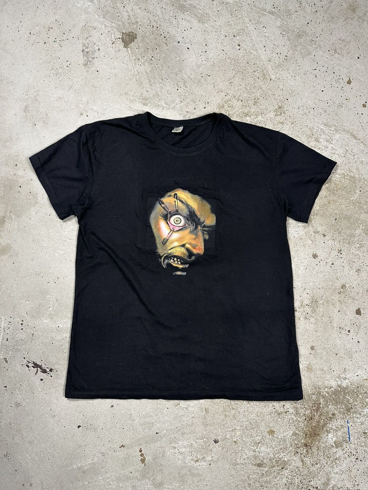 Expert Horror Digital Dudz Morph Costume Scary Eye Face Black Tee T Shirt Size US XL / EU 56 / 4 - 2 Thumbnail