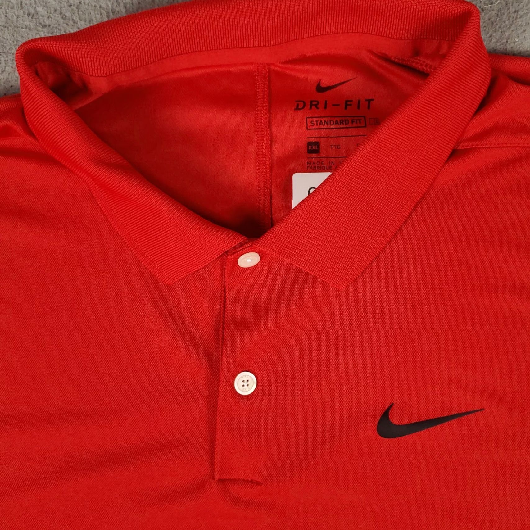 Nike Nike Polo Shirt Mens Size 2XL Red Swoosh Golf Casual Short Sleeve Polo Nike Dri-Fit Shirt Casual Red 2XL Mens Golf Nike Size US XXL / EU 58 / 5 - 2 Thumbnail