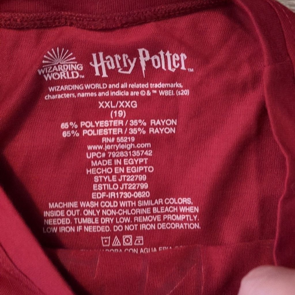 Warner Bros Harry Potter Red Tee Size XXL (19) Size XL / US 12-14 / IT 48-50 - 4 Thumbnail