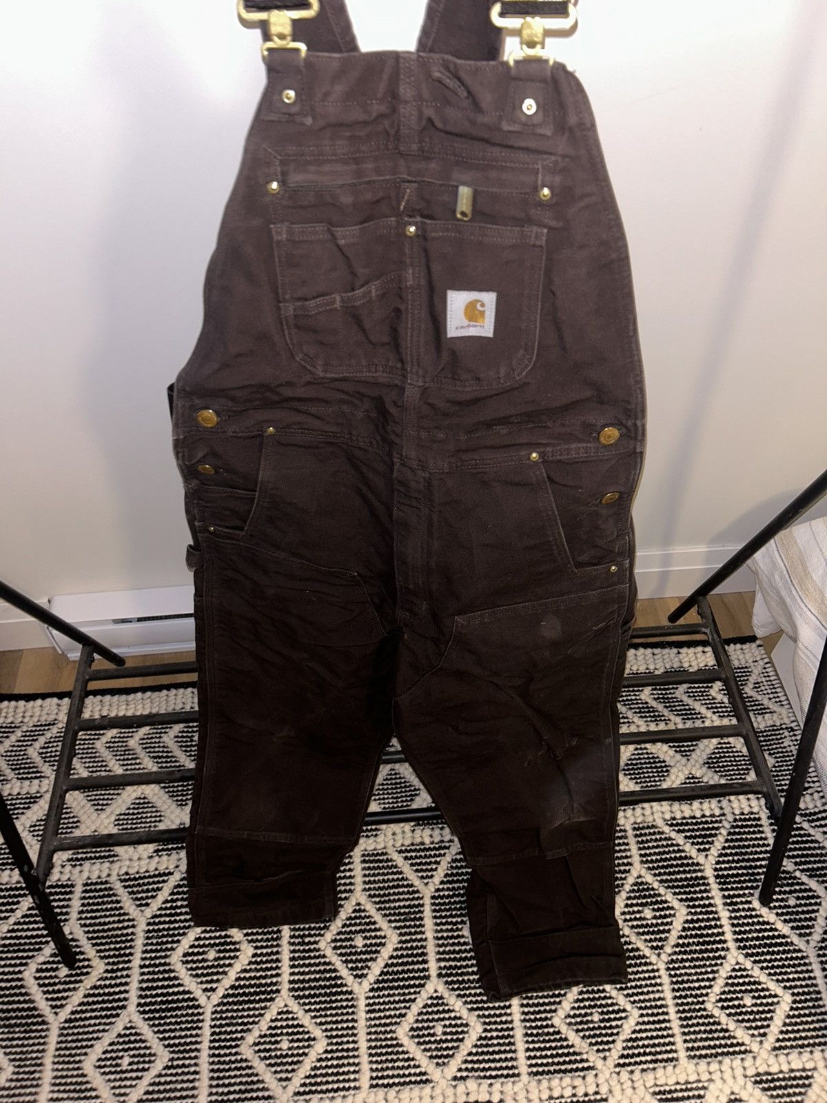 Carhartt Dark Brown Double Knee Carhartt Overalls Size US 34 / EU 50 - 9 Thumbnail