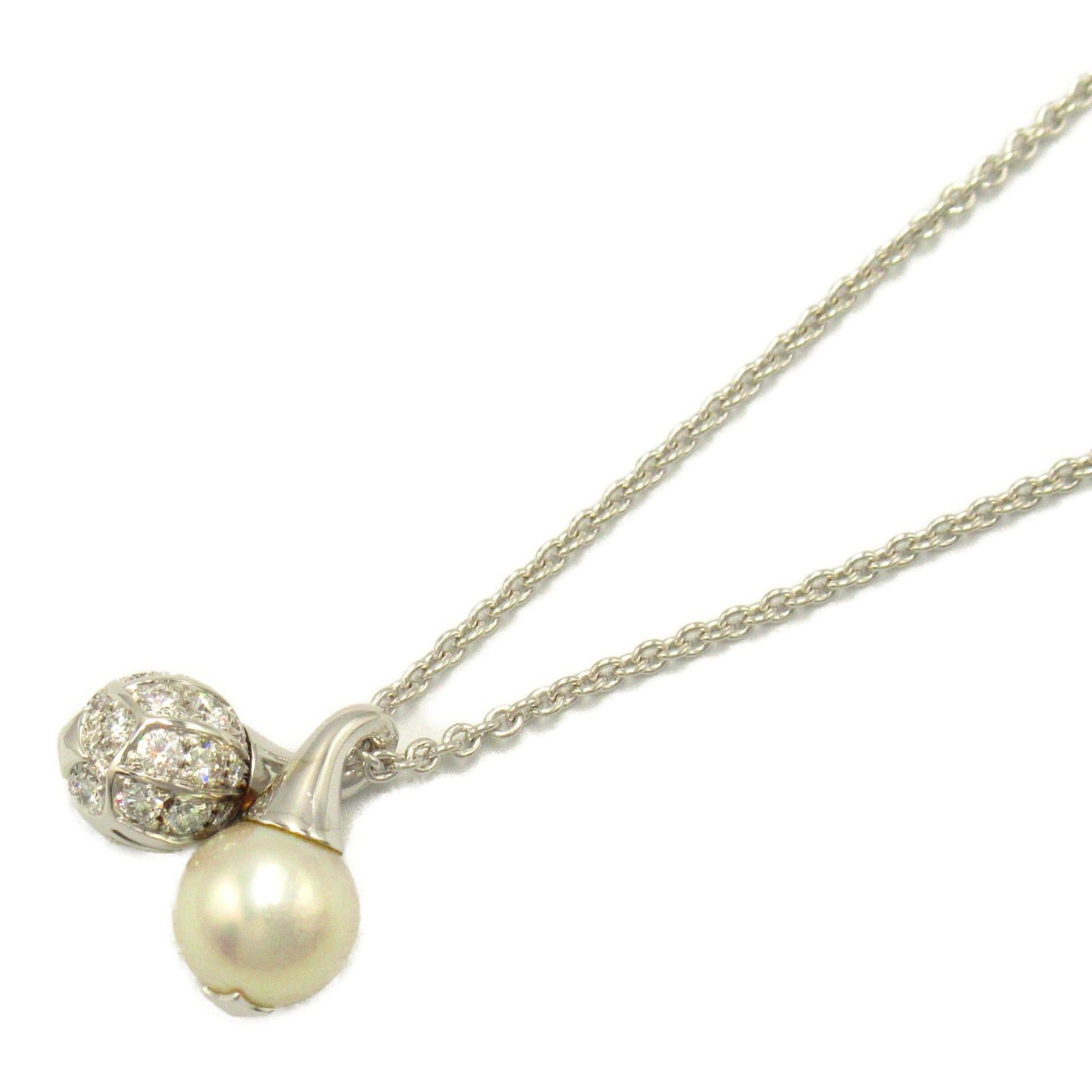 Bvlgari Bvlgari Pearl Diamond Necklace K18Wg (White Gold) Clear White Size ONE SIZE - 1 Thumbnail