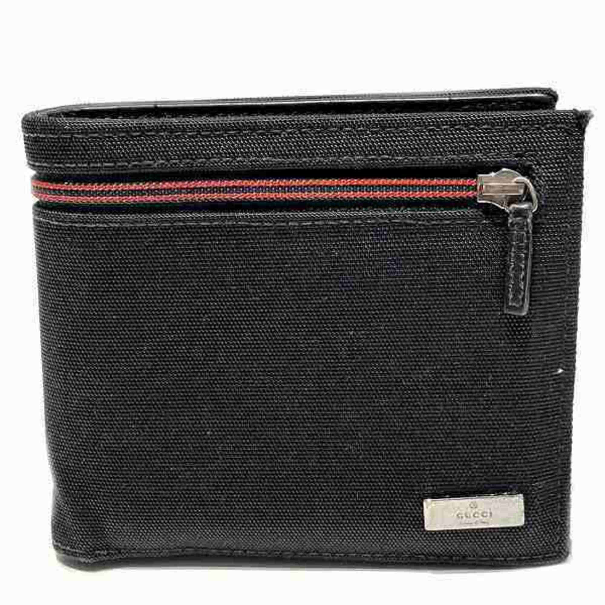 Gucci GUCCI 124708 Accessories Black Compact Wallet Bi-fold Men's Size ONE SIZE - 1 Thumbnail