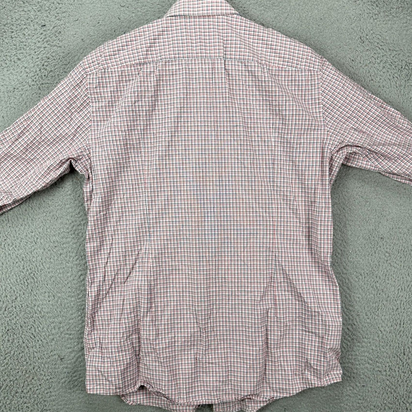 Hugo Boss Hugo Boss Shirt Dress Mens 16 32-33 Blue Red Plaid Long Sleeve Button Up Shirt XXXXXX Size 42R - 3 Thumbnail