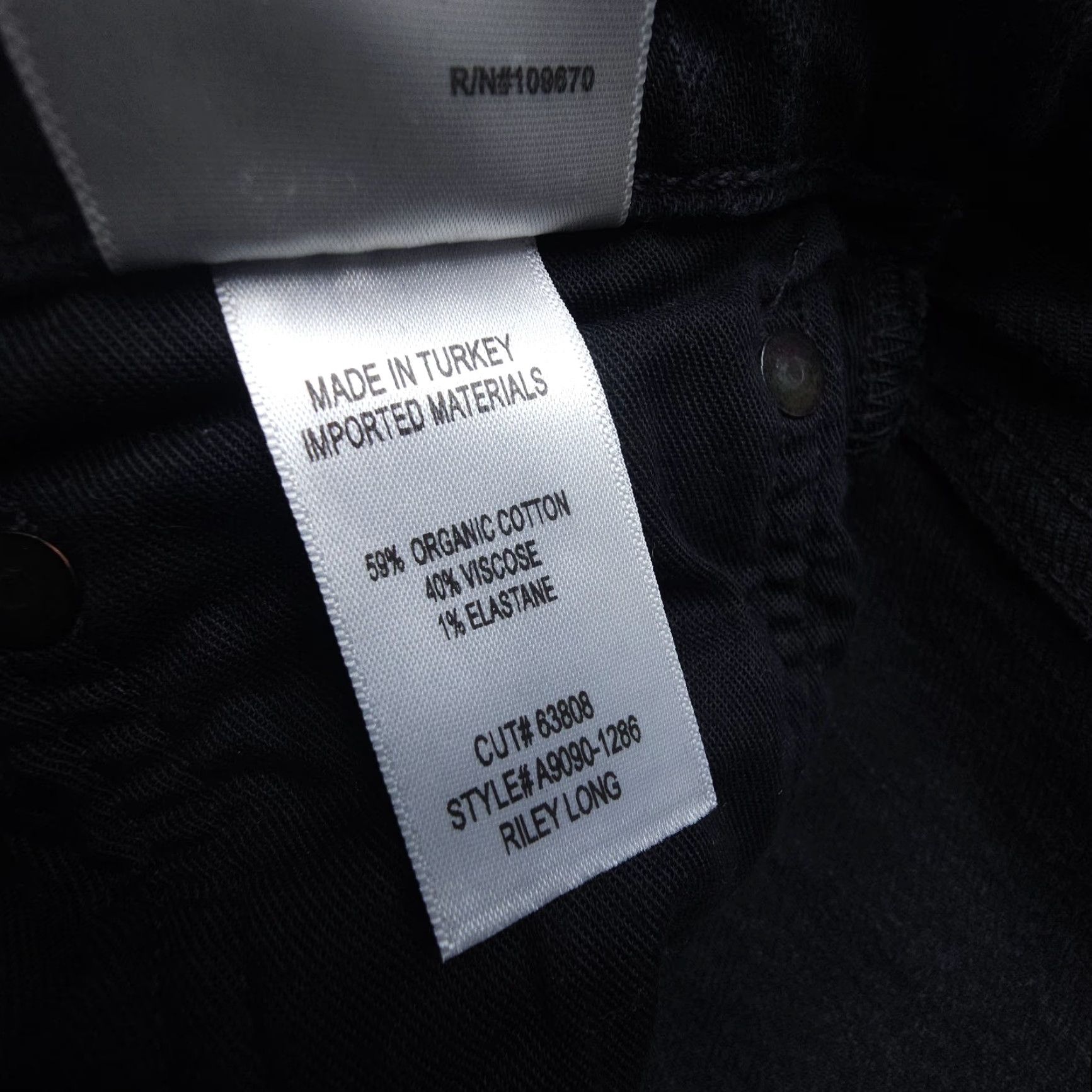 Agolde AGOLDE Riley Jeans Women Size 29 Black High Rise Straight Button Fly Denim EUC Size 29" - 3 Thumbnail