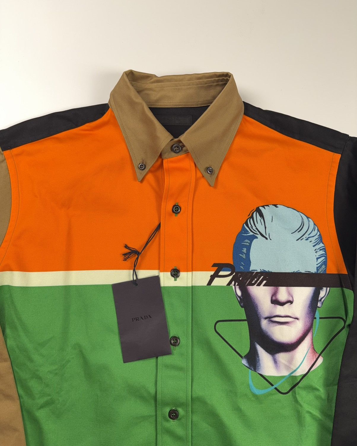 Prada SS20 COLORBLOCK SHIRT Size US S / EU 44-46 / 1 - 2 Thumbnail