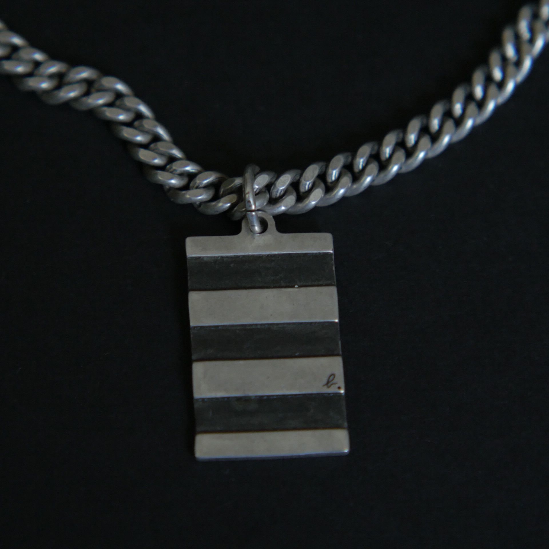 agnes b. Agnès b. cuban link with pendant Size ONE SIZE - 2 Thumbnail