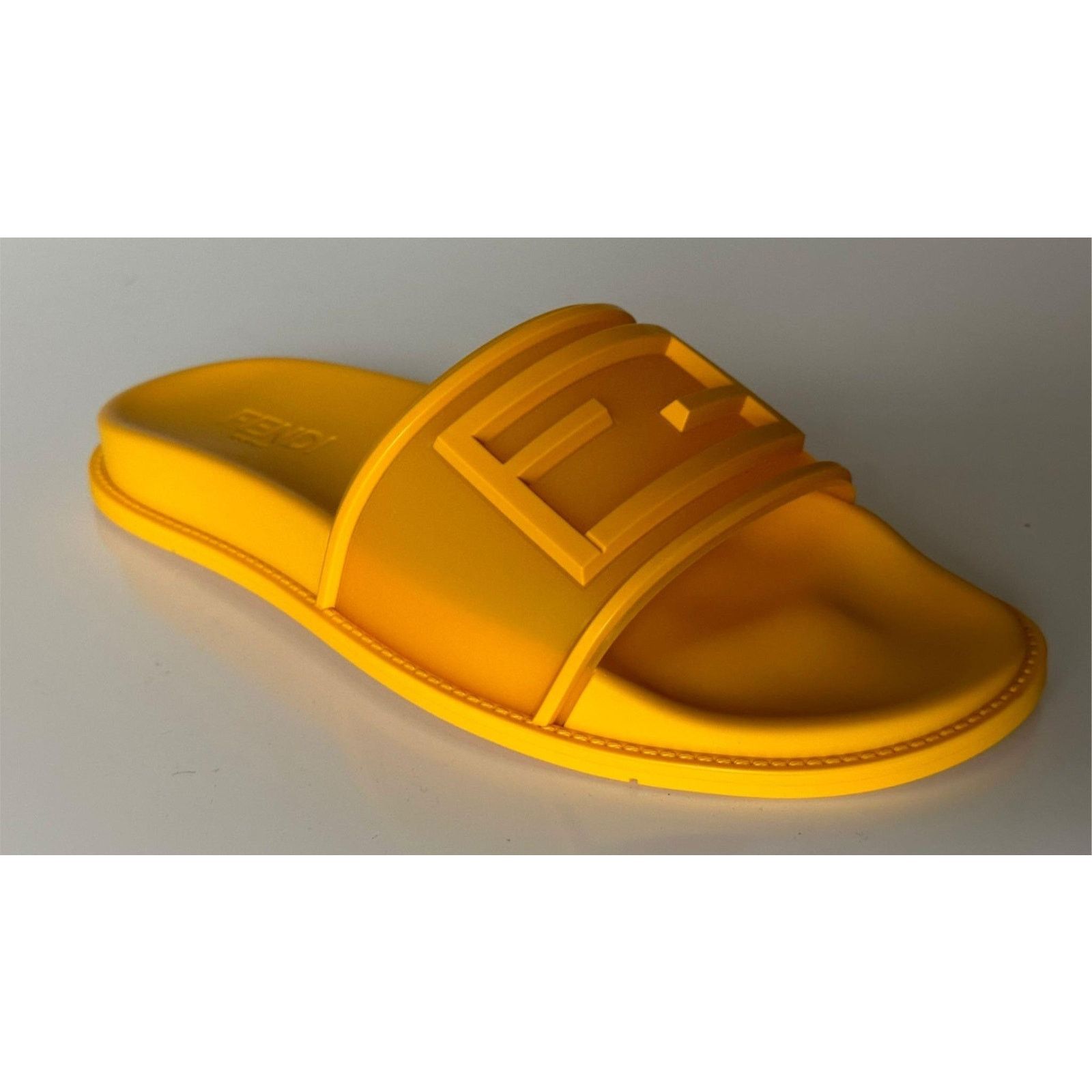 Fendi Fendi Men's FF Rubber Sandals Yellow 11 US/10 UK 7X1522 Size US 10 / EU 43 - 2 Thumbnail