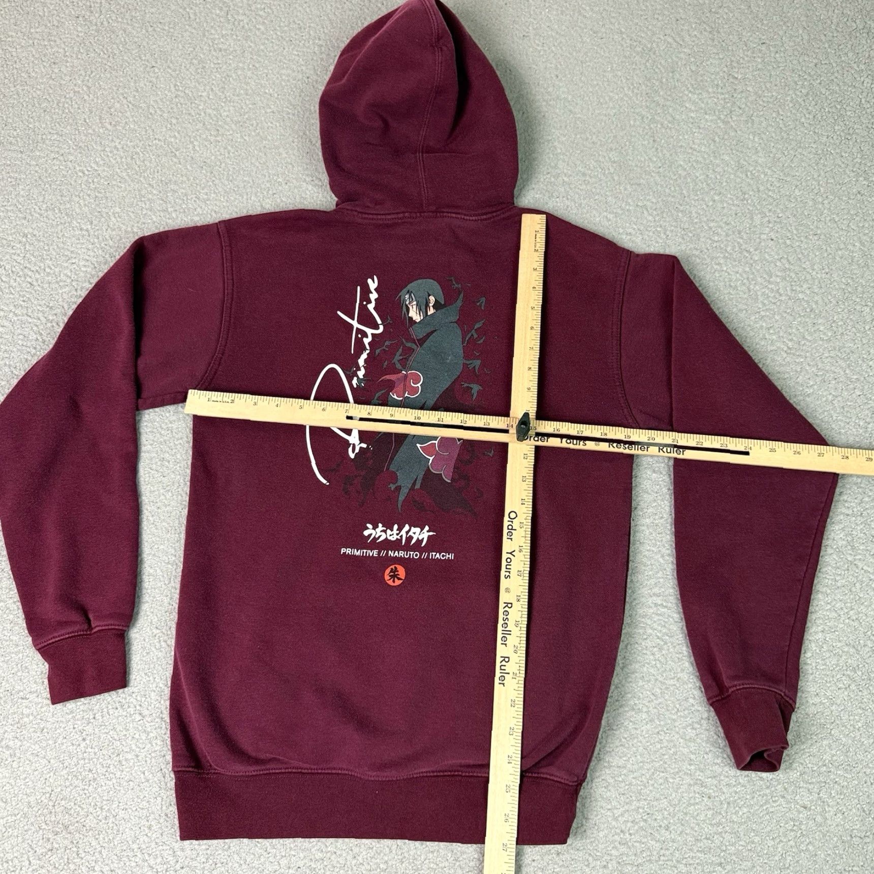 Primitive Naruto Shippuden Primitive Hoodie Mens Small Itachi Maroon Pullover Long Sleeve Size US S / EU 44-46 / 1 - 6 Thumbnail