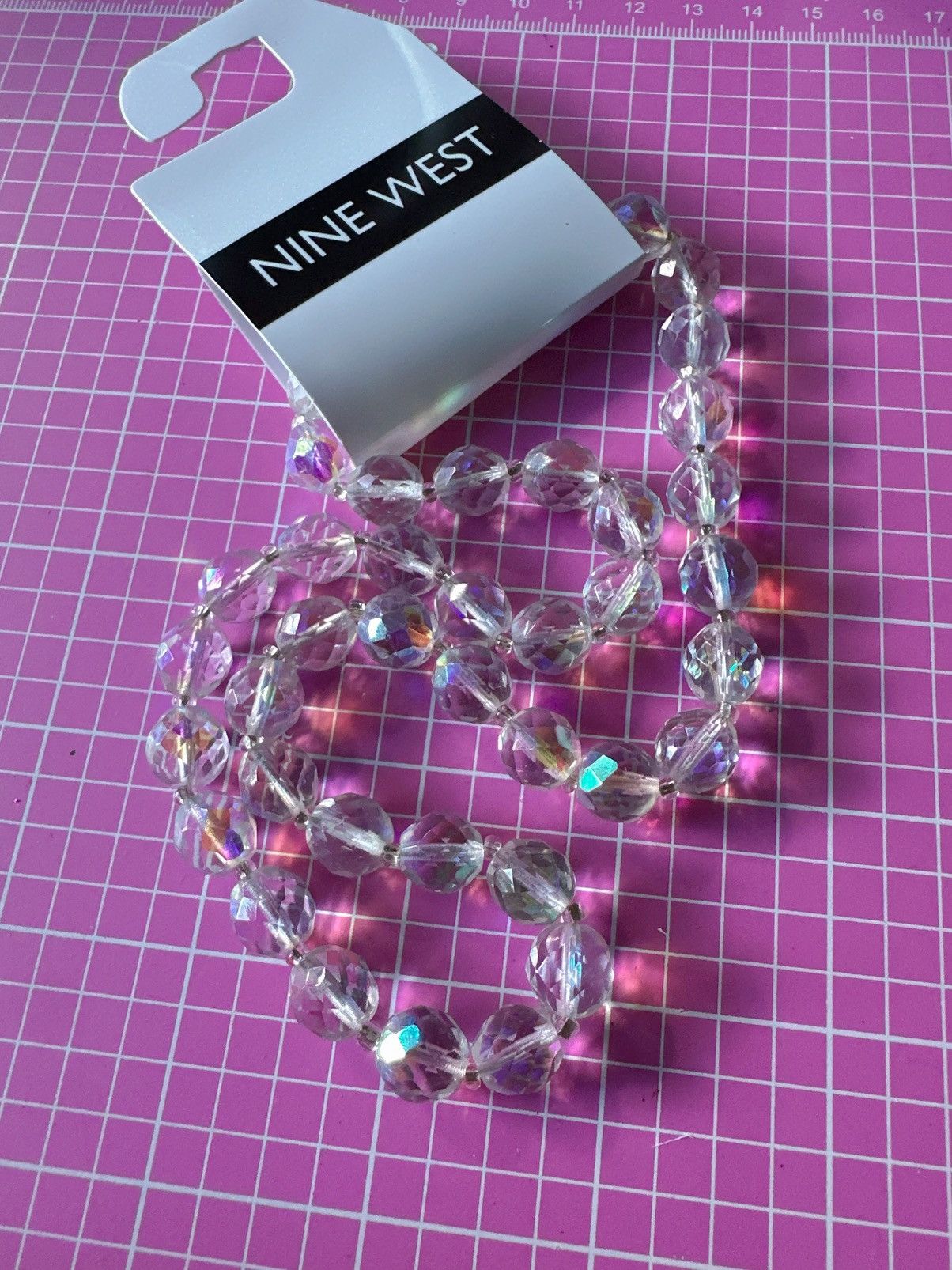 Nine West Nine West necklaces crystal clear transparent beads shiny Size ONE SIZE - 3 Thumbnail