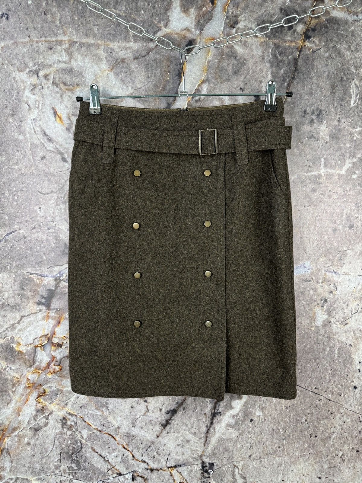 Max Mara Max Mara Wool Wrap Skirt Womens Brown Size Usa 6 Size 28" / US 6 / IT 42 - 1 Thumbnail