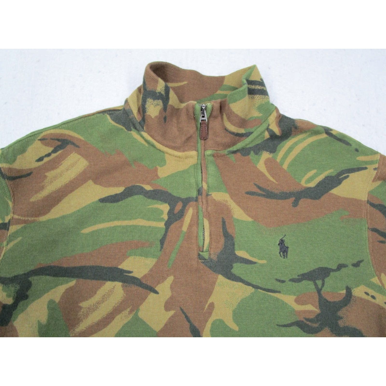 Polo Ralph Lauren Polo Ralph Lauren Jacket Men’s Large Green Camo 1/4 Zip Pullover Classic Retro Size US L / EU 52-54 / 3 - 2 Thumbnail