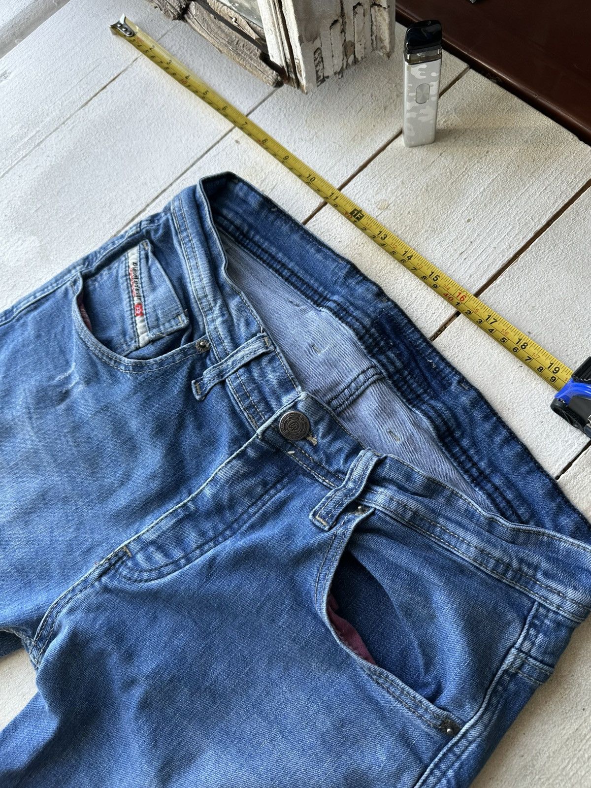 Diesel 🚨Diesel Vintage Distressed slim fit Jeans Y2K skinny Size US 33 - 2 Thumbnail