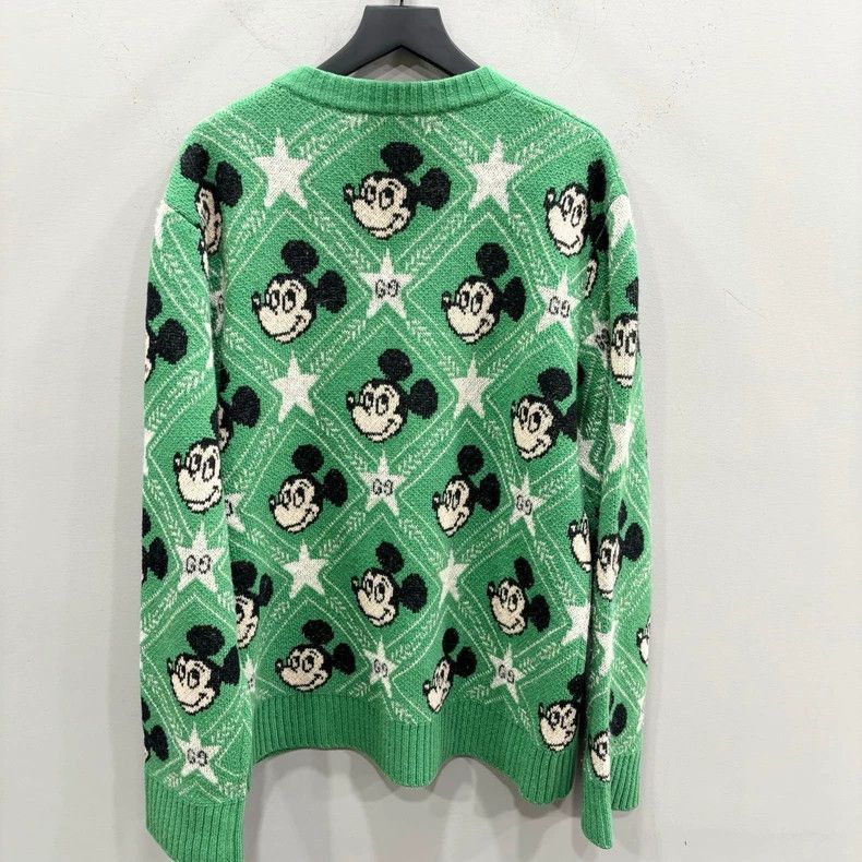 Gucci Gucci Mickey Mouse Green Logo Sweater-2506 Size US M / EU 48-50 / 2 - 2 Thumbnail