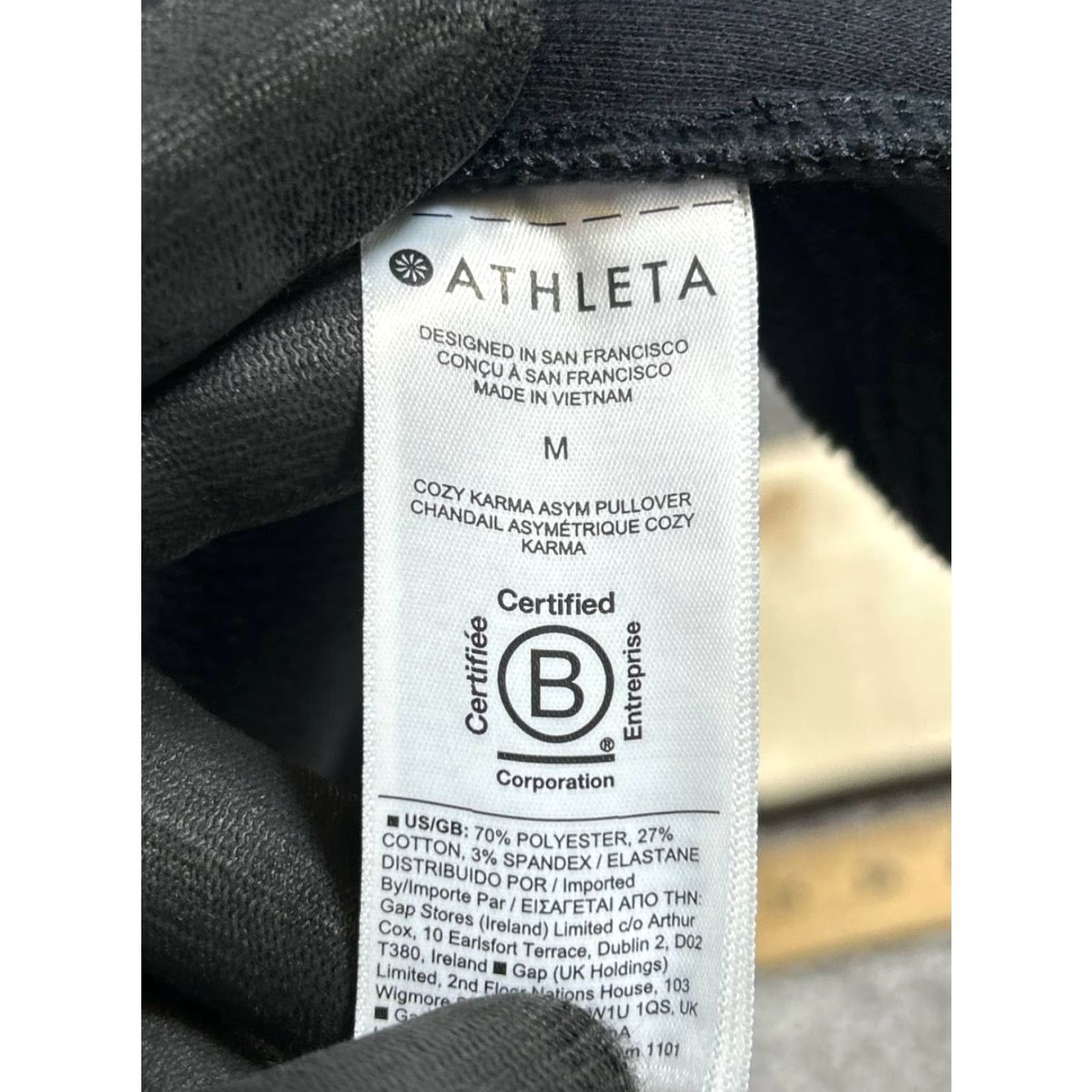 Athleta Athleta Womens Medium Black Pullover Sweater Yoga Quarterzip Athletic Mock Neck Long Sleeve Size M / US 6-8 / IT 42-44 - 4 Thumbnail
