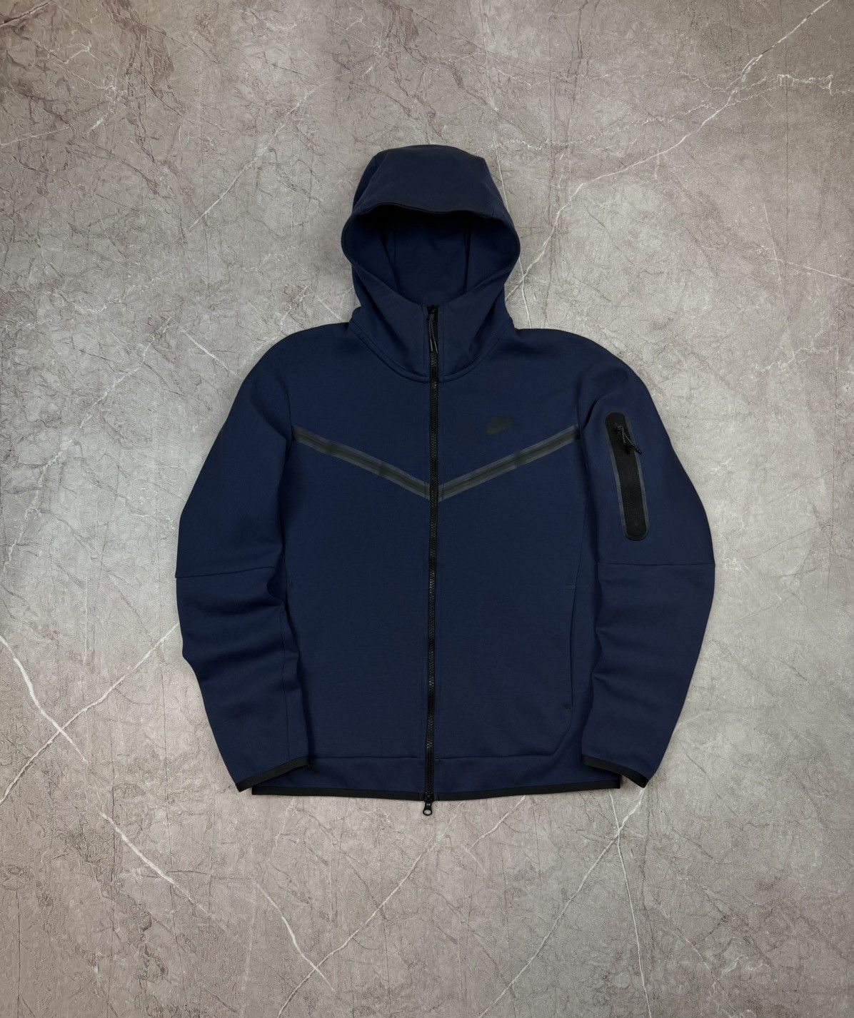 Nike Nike tech Fleece navy blue OG model zip-up hoodie Drill Size US S / EU 44-46 / 1 - 1 Thumbnail