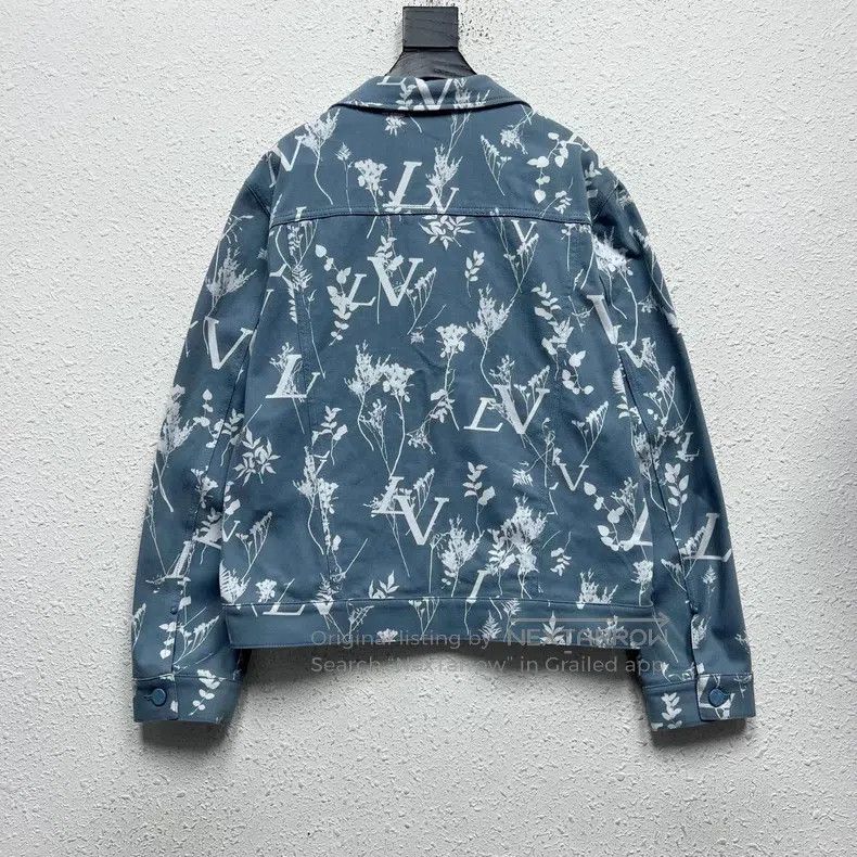 Louis Vuitton Louis Vuitton Deciduous wheat-ear printed denim jacket Size US M / EU 48-50 / 2 - 2 Thumbnail