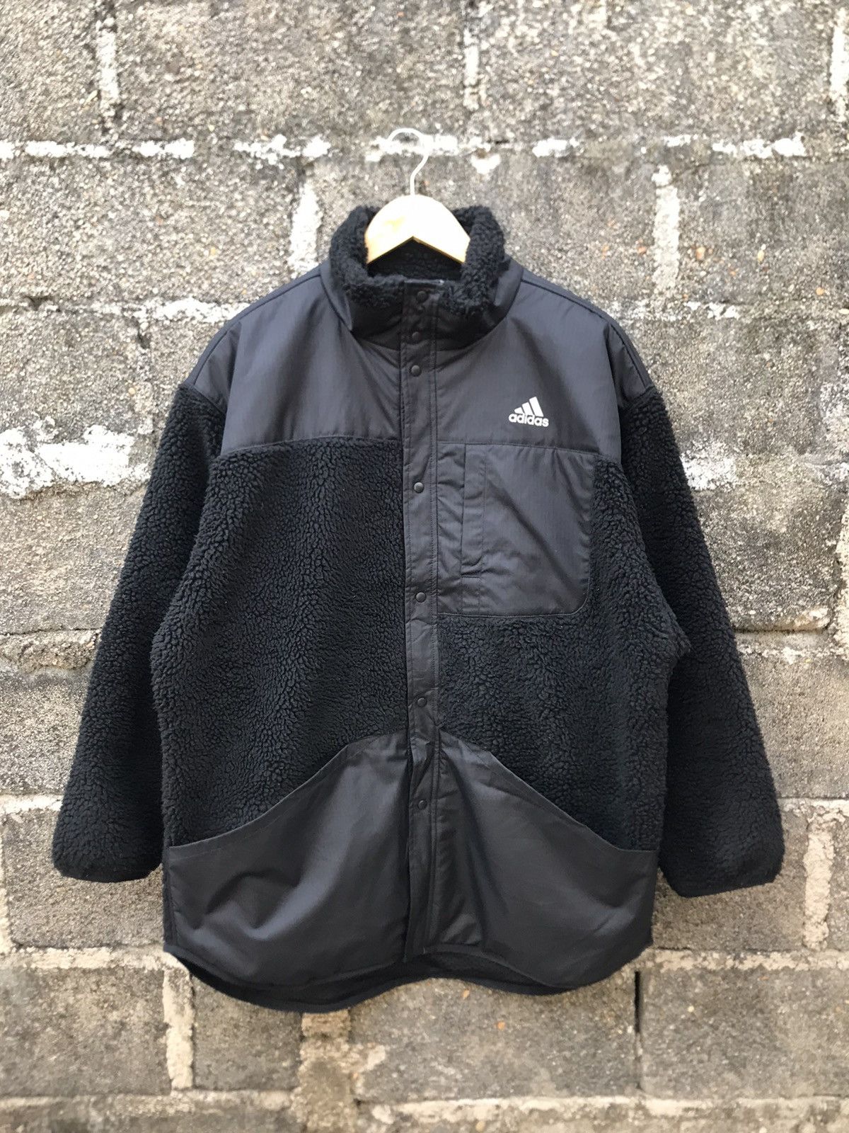 Adidas 🔥Adidas Reduced Barries Fleece Button Jacket Size US L / EU 52-54 / 3 - 1 Thumbnail