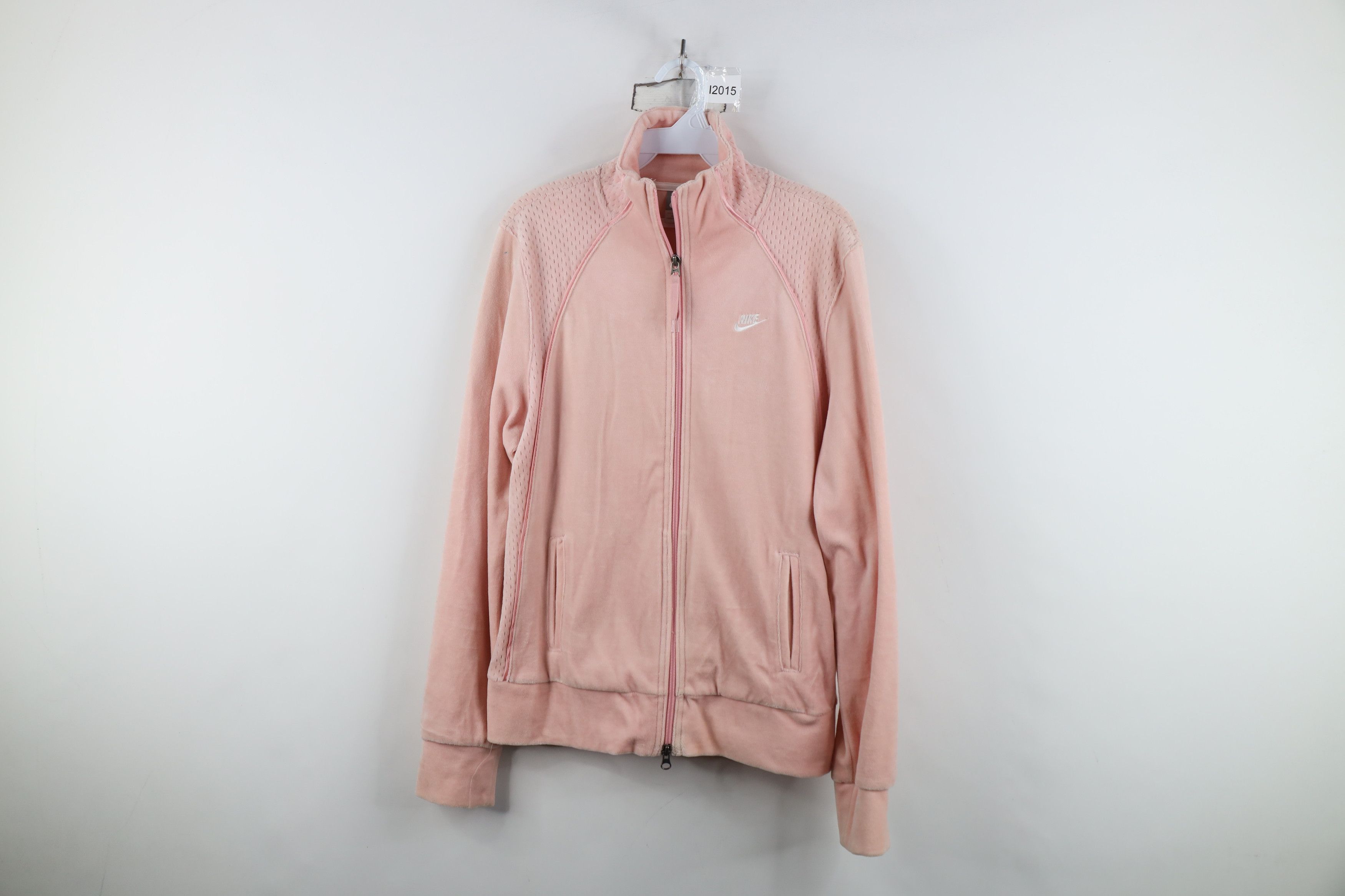 Nike Vintage Y2K Nike Plush Velour Full Zip Track Jacket Pink Size L / US 10 / IT 46 - 1 Thumbnail