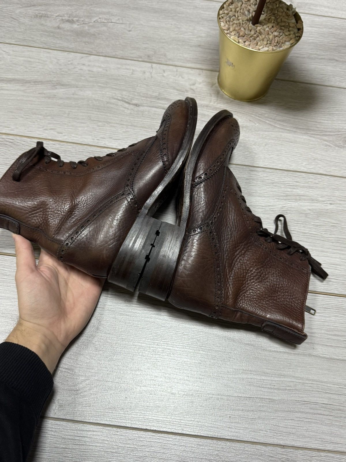 Sendra Sendra western vintage leather lace boots rare rancho Size US 8.5 / EU 41-42 - 9 Thumbnail