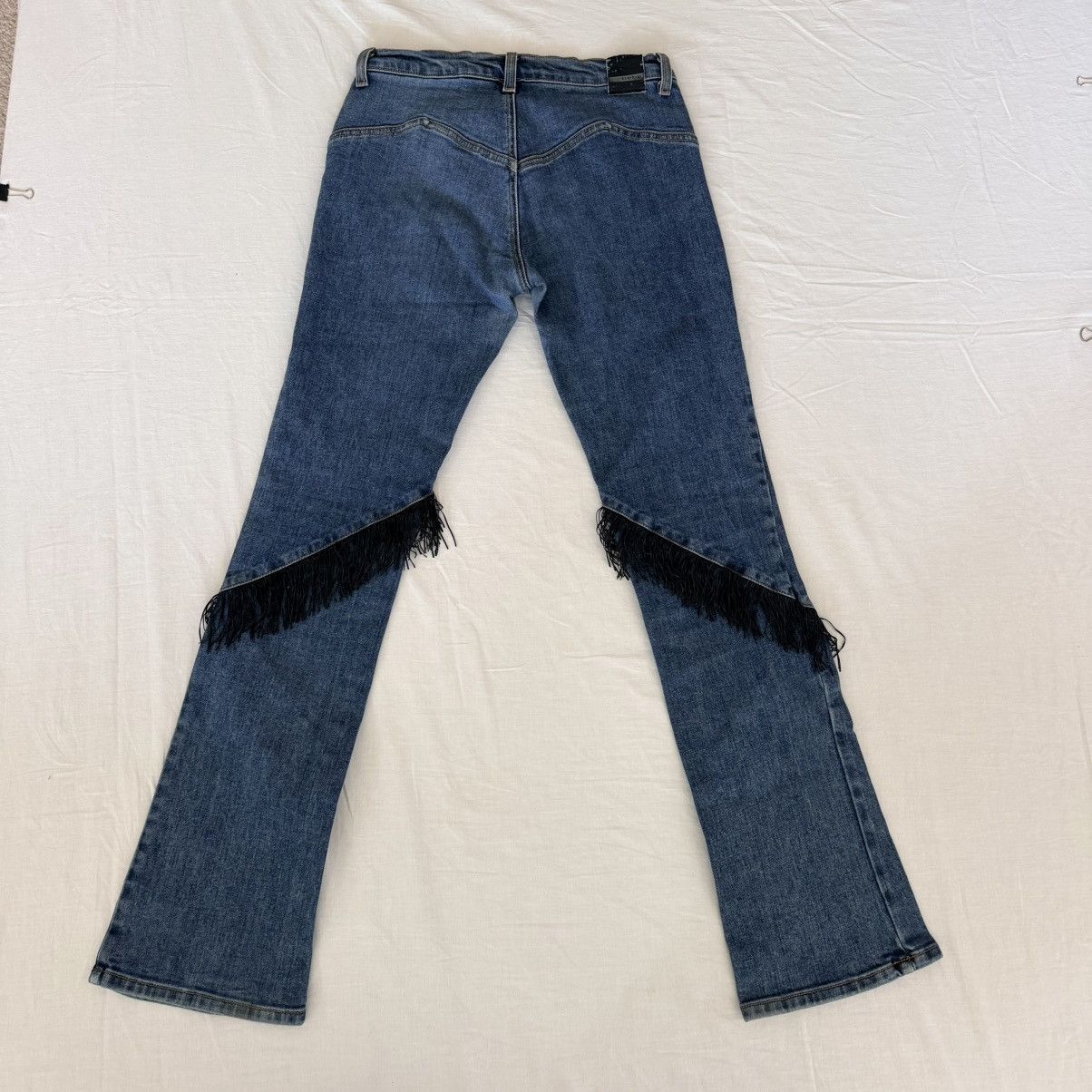 Bebe Bebe Y2K Low Rise Faux Leather Fringe Bootcut Jeans 27 Size 27" / US 4 / IT 40 - 6 Thumbnail