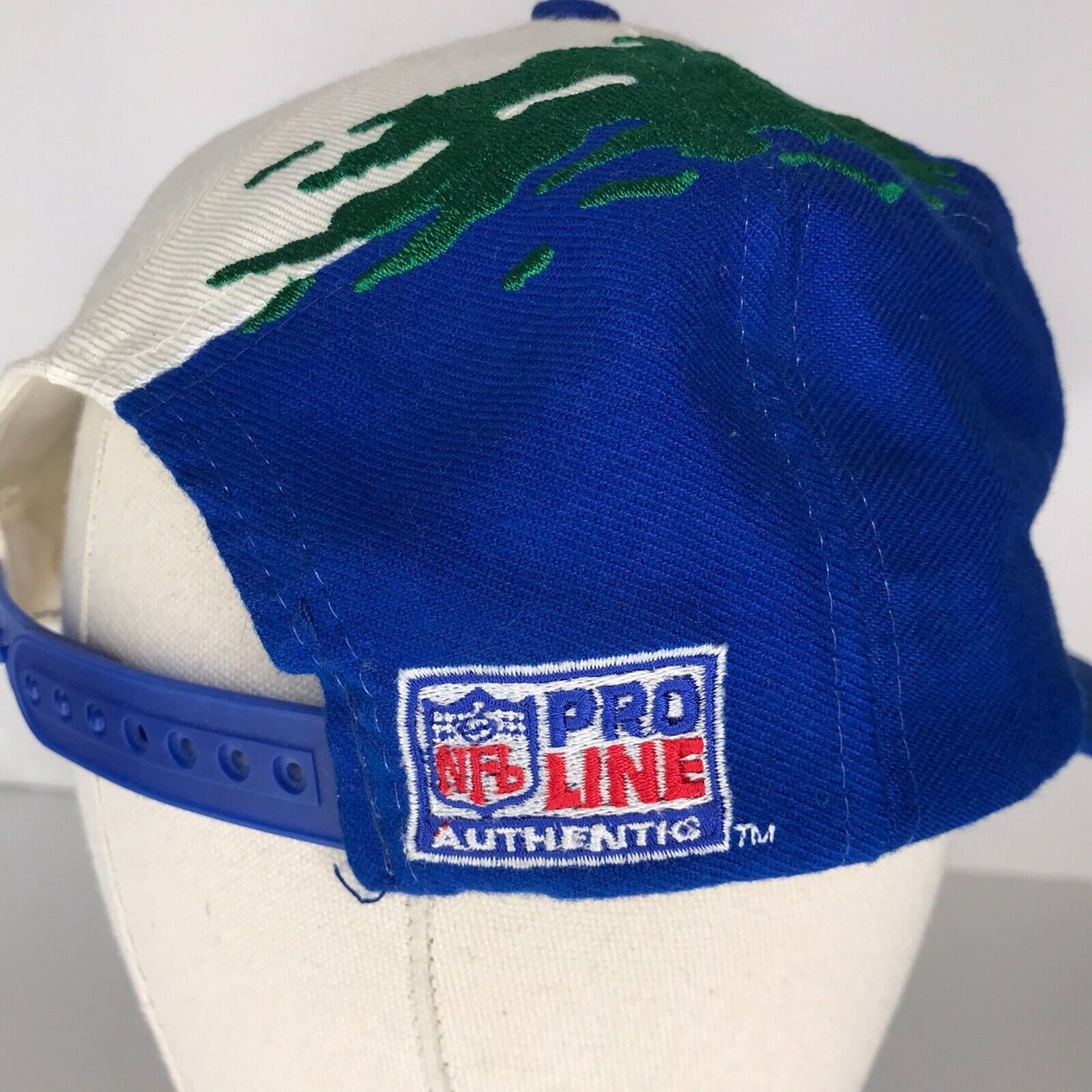 Pro Line Vintage 90s Seattle Seahawks Pro Line Splash Snapback Hat Size ONE SIZE - 6 Thumbnail