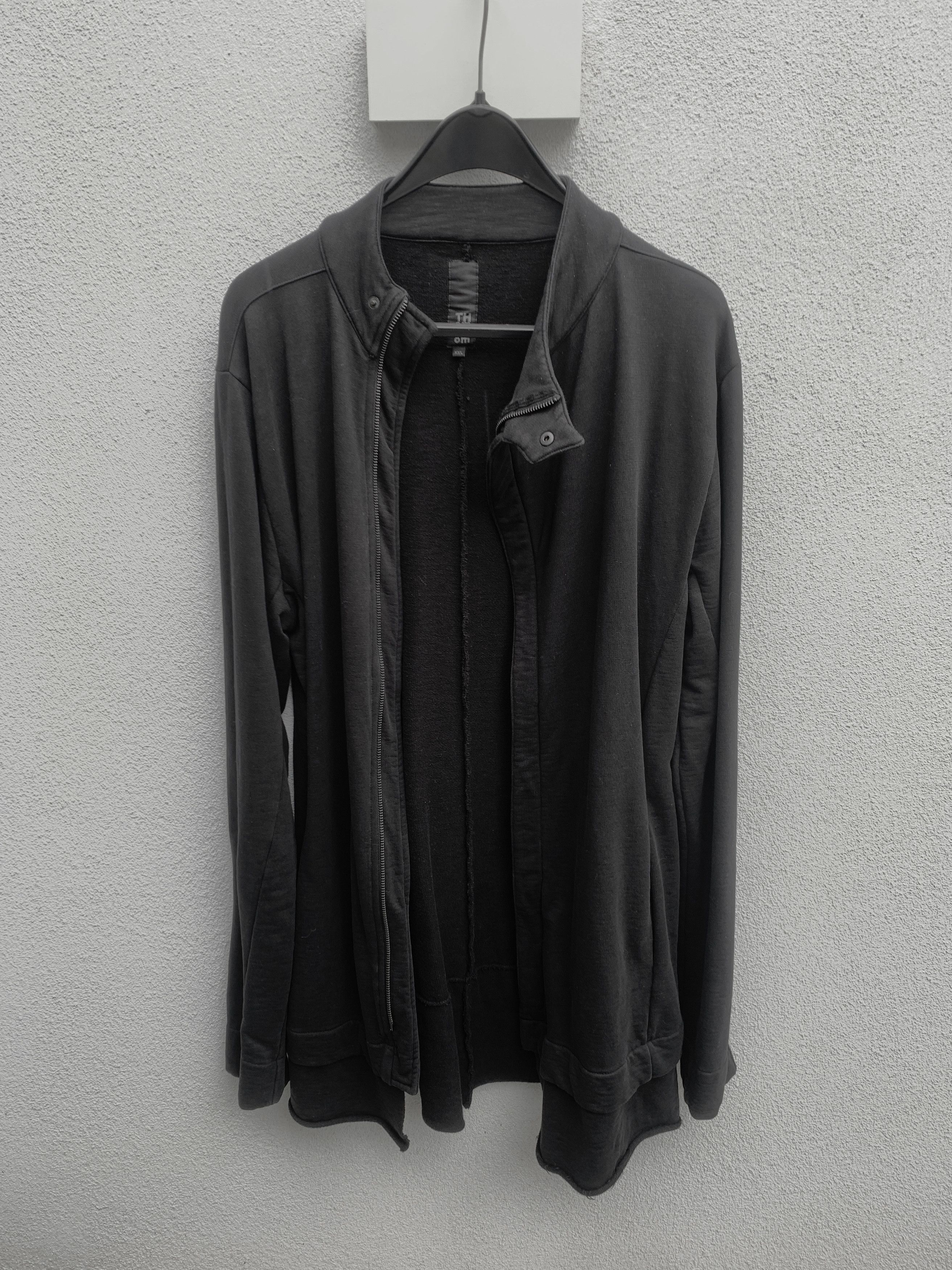 Thom Krom Thom Krom Black Assymetric Zip Long Sweatshirt Jacket Size US XXL / EU 58 / 5 - 5 Thumbnail
