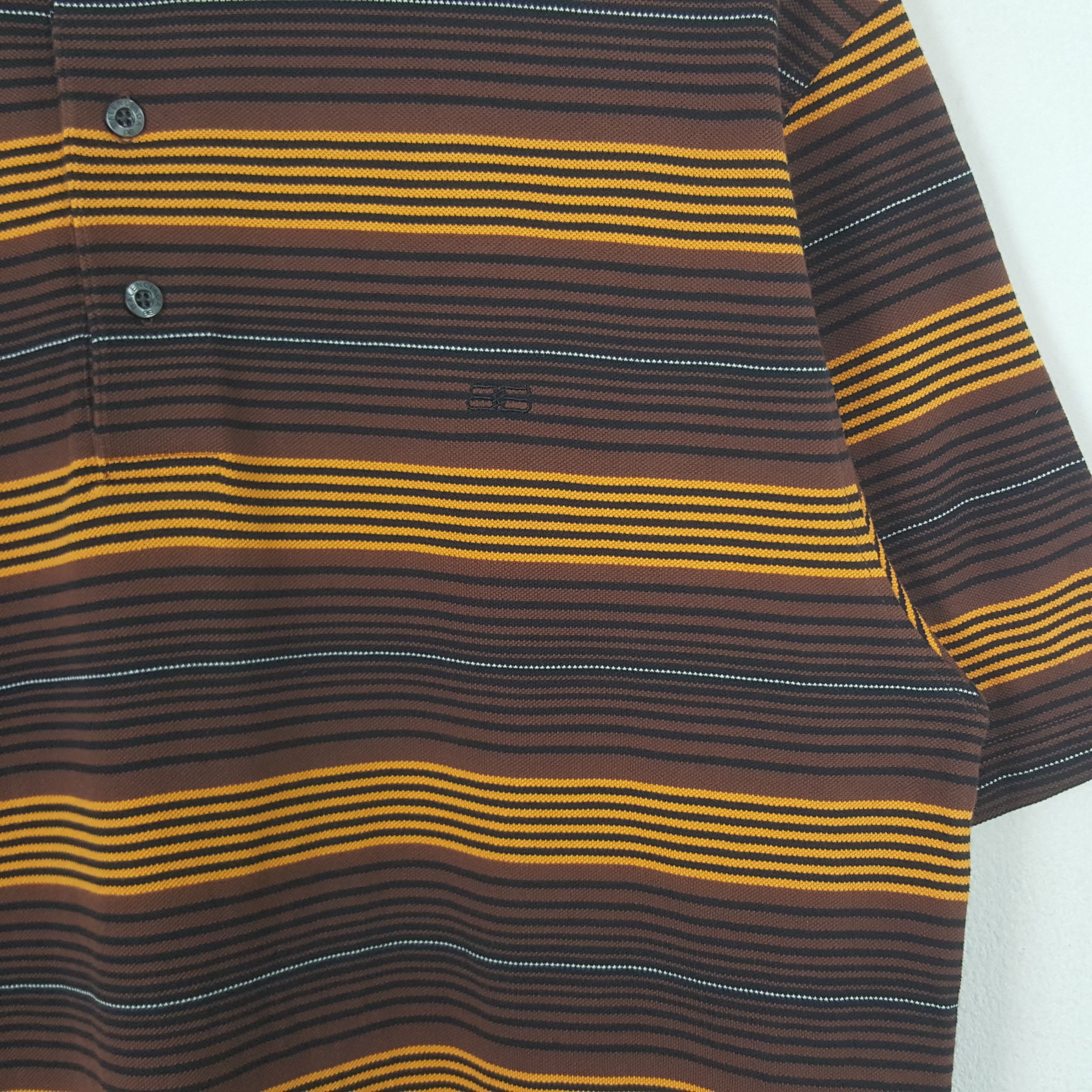 Balenciaga Vintage Balenciaga Designer Striped Polos C294N8 Size US L / EU 52-54 / 3 - 2 Thumbnail