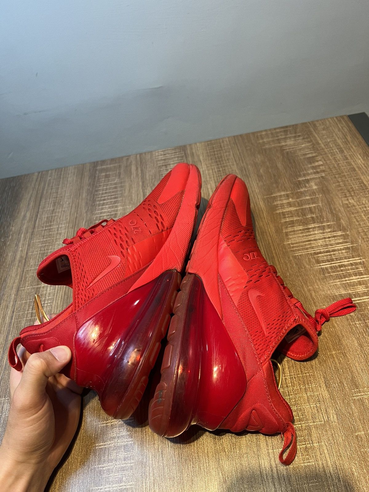 Nike Nike Air Max 270 Men's Size 11 Triple University Red Shoes Size US 11 / EU 44 - 5 Thumbnail