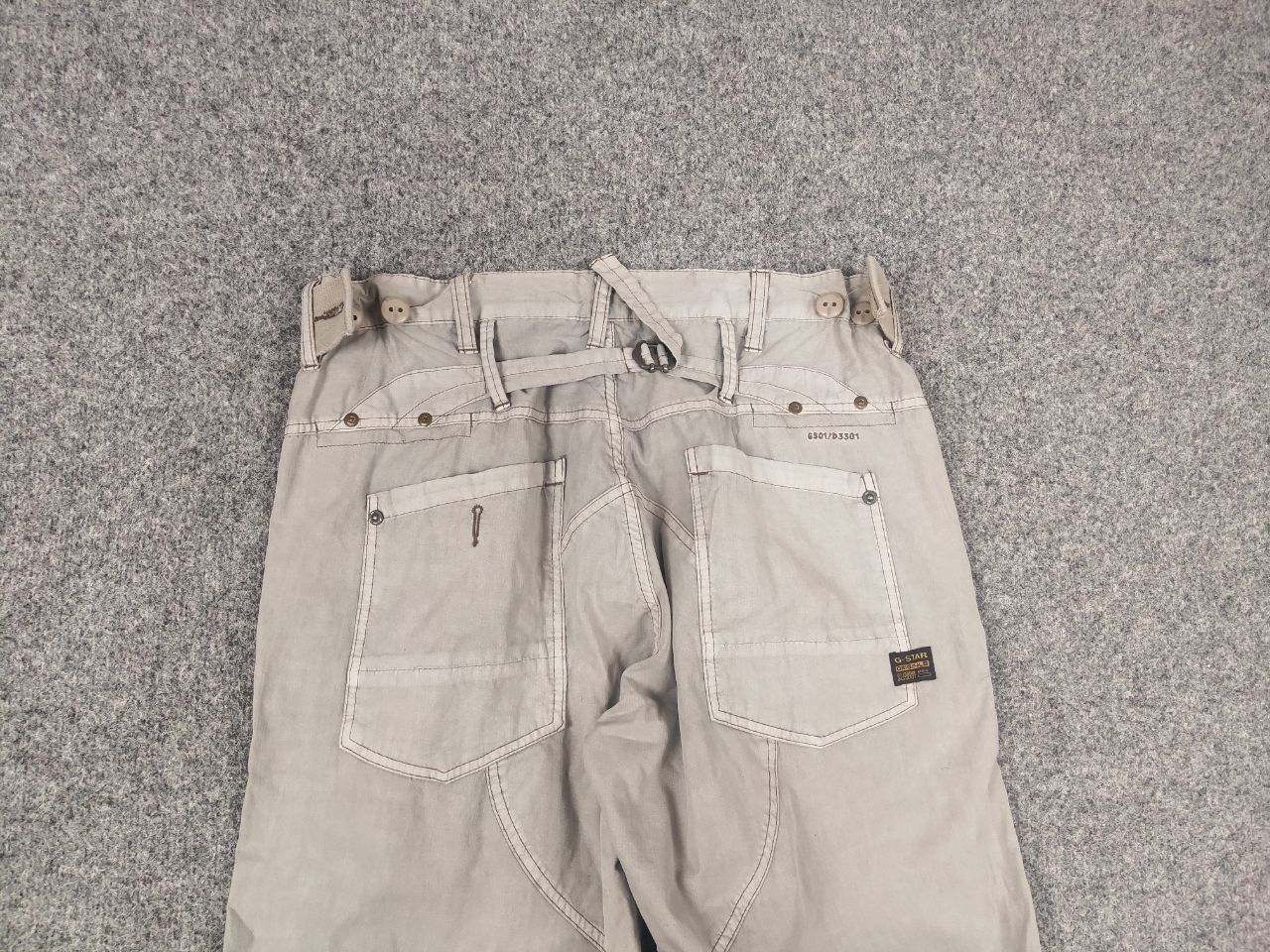 G-Star Vintage G Star Raw 3301 Cargo Multi pocket Double knee Pants Size US 34 / EU 50 - 12 Thumbnail