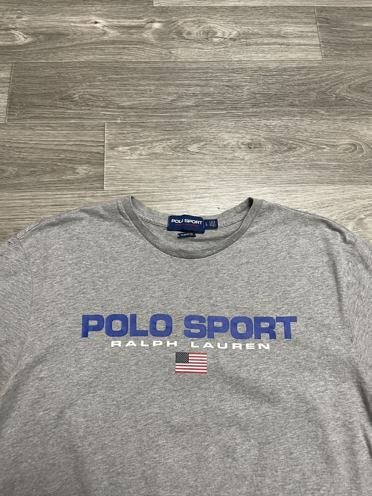 Polo Ralph Lauren Polo Sport By Ralph Lauren Gray T-Shirt Size US L / EU 52-54 / 3 - 2 Thumbnail