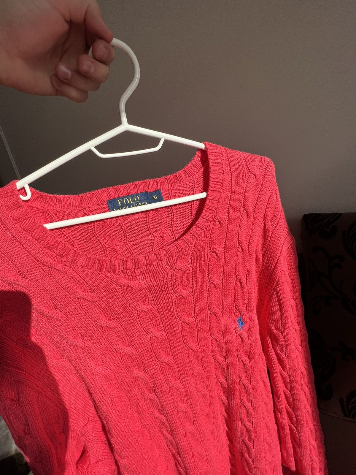 Polo Ralph Lauren × Ralph Lauren Polo Ralph Lauren Cable Pink Knit Sweater Size US XL / EU 56 / 4 - 7 Thumbnail