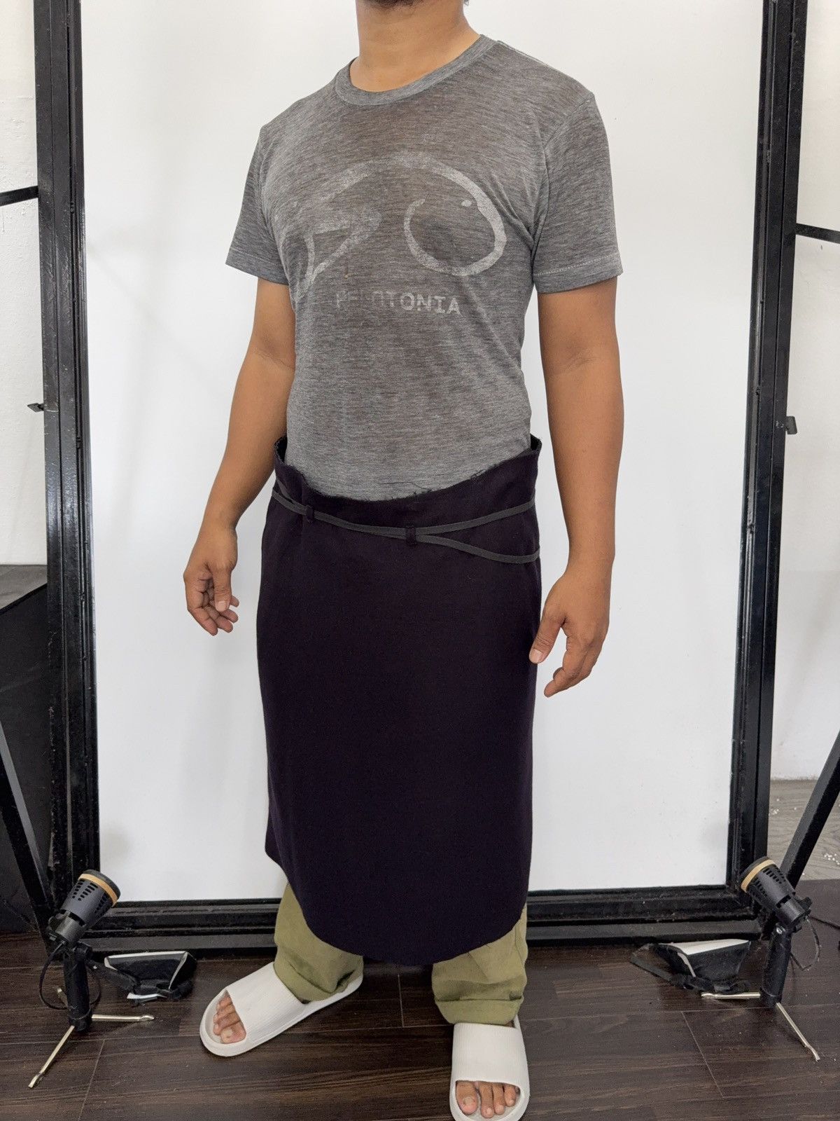 Vintage 🔥 Vintage 90's Par Hannoh Germany Asymetrical Midi Skirt Size 38" / US 16 / IT 52 - 2 Thumbnail
